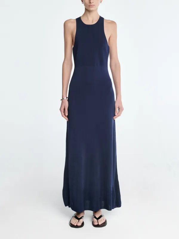 Racer Tank Dress in Navy Blue made by MARIA McMANUS
