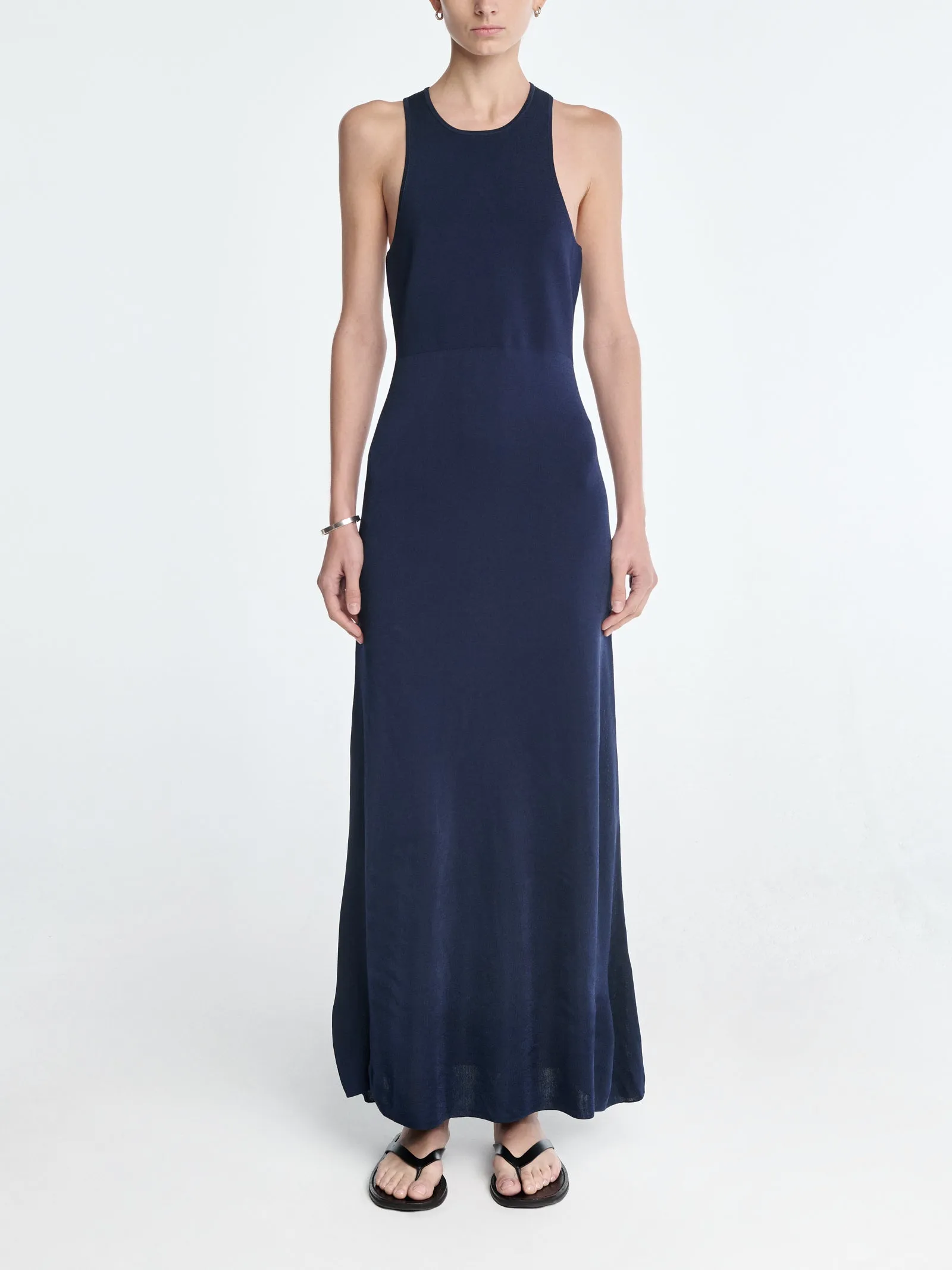 Racer Tank Dress in Navy Blue sold by MARIA McMANUS