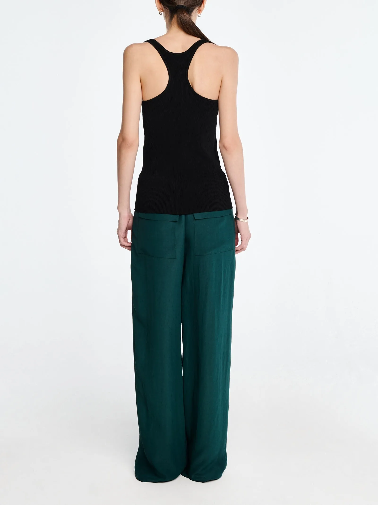 Skinny Racer Tank in Black sold by MARIA McMANUS product image thumbnail 4