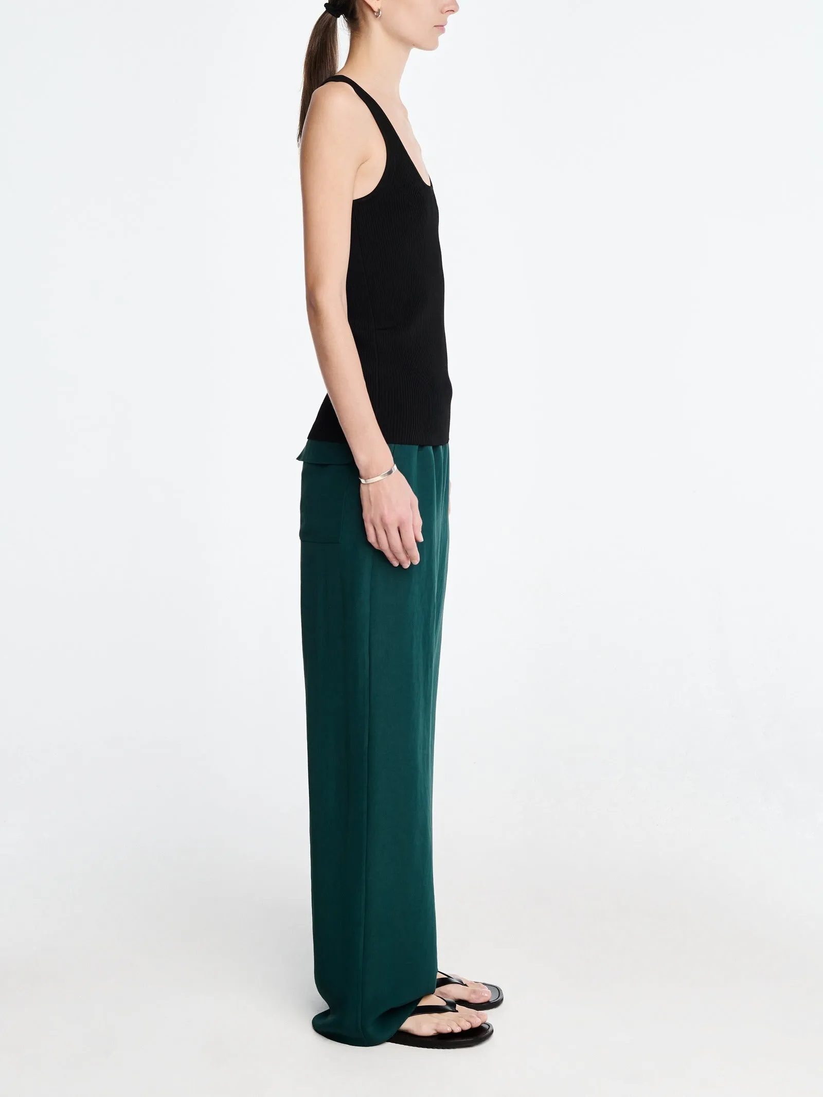 Skinny Racer Tank in Black sold by MARIA McMANUS product image thumbnail 5