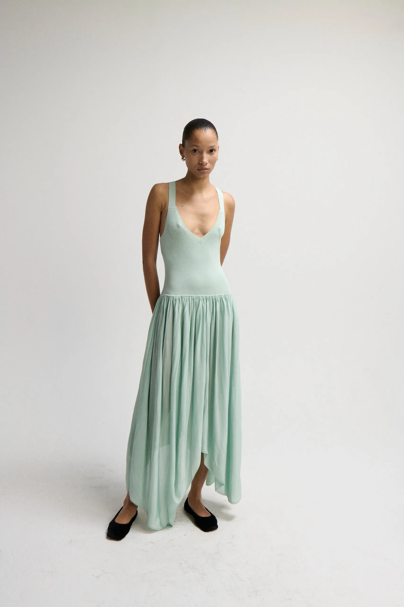 Wave Midi Tank Dress in Seaglass sold by MARIA McMANUS product image thumbnail 3