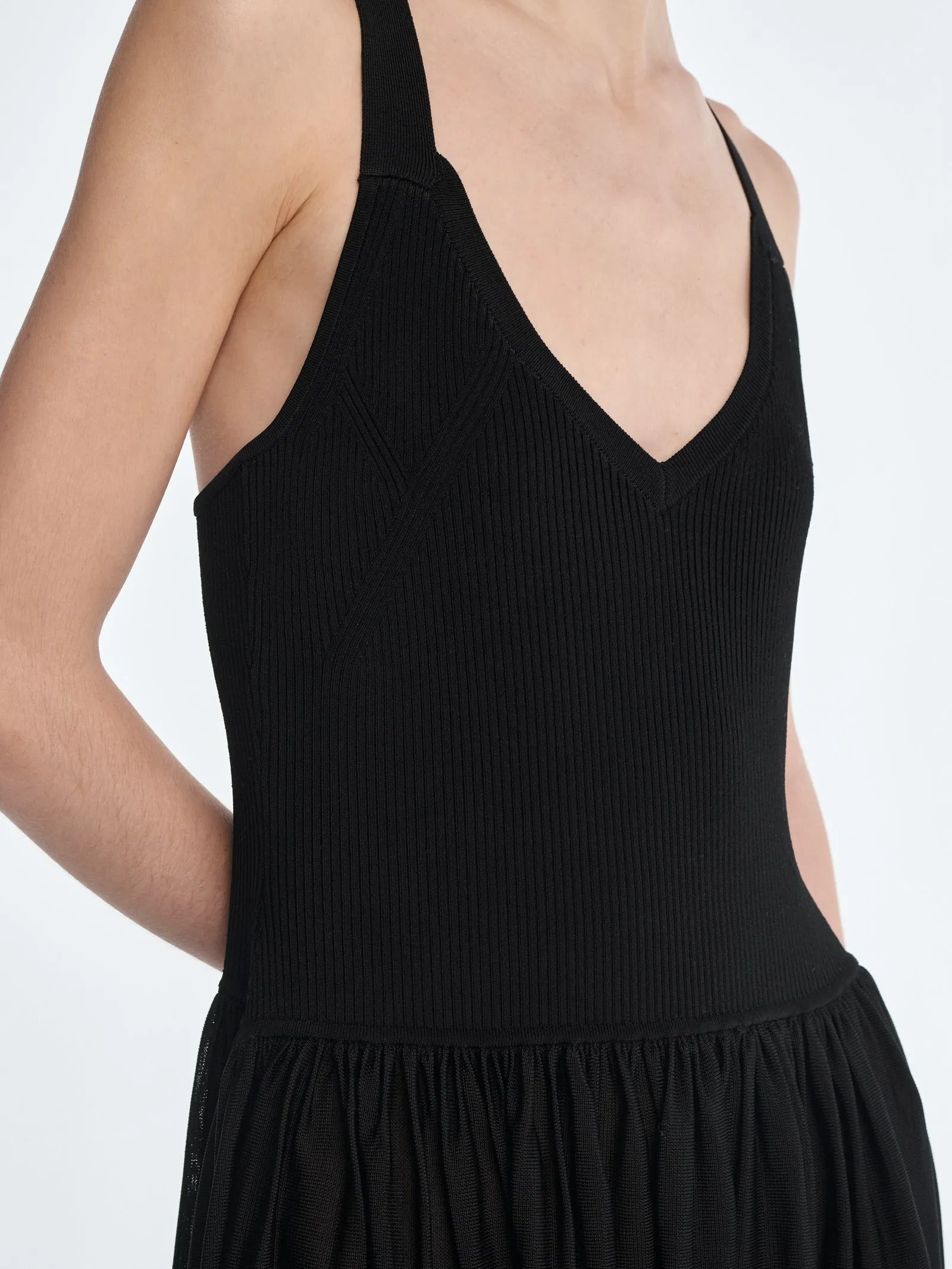 Wave Midi Tank Dress in Black sold by MARIA McMANUS product image thumbnail 4