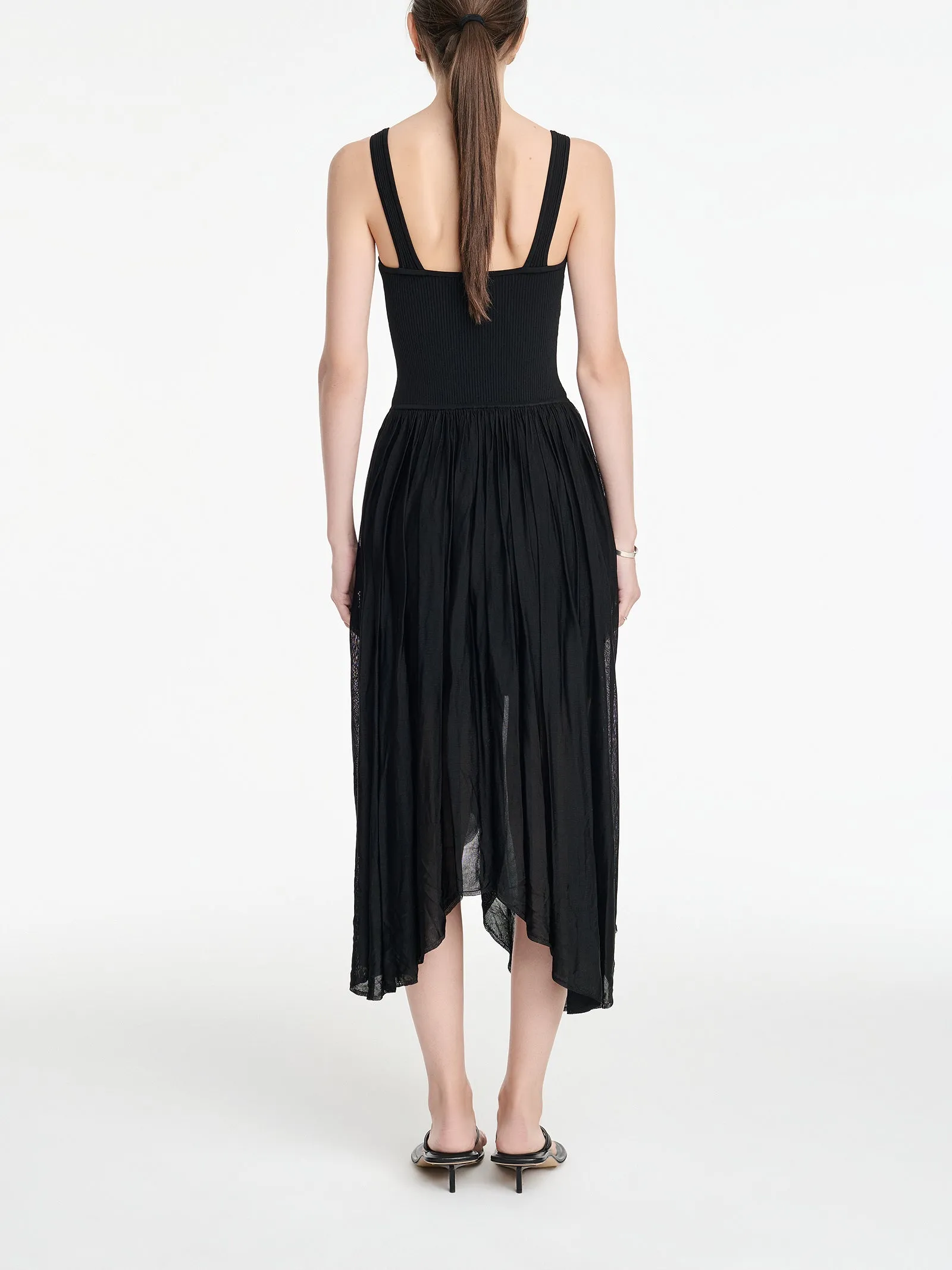 Wave Midi Tank Dress in Black sold by MARIA McMANUS product image thumbnail 3