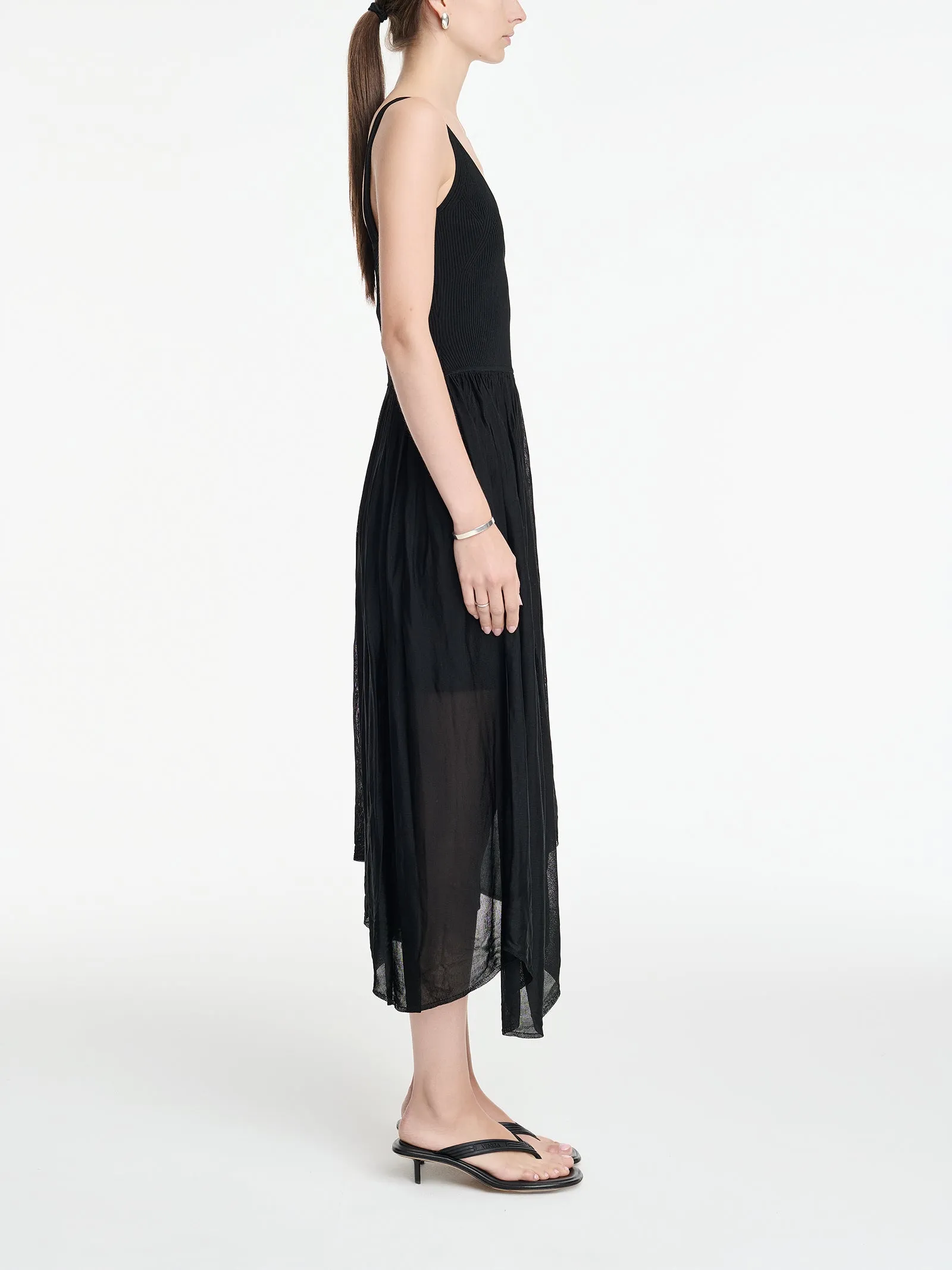 Wave Midi Tank Dress in Black sold by MARIA McMANUS product image thumbnail 2