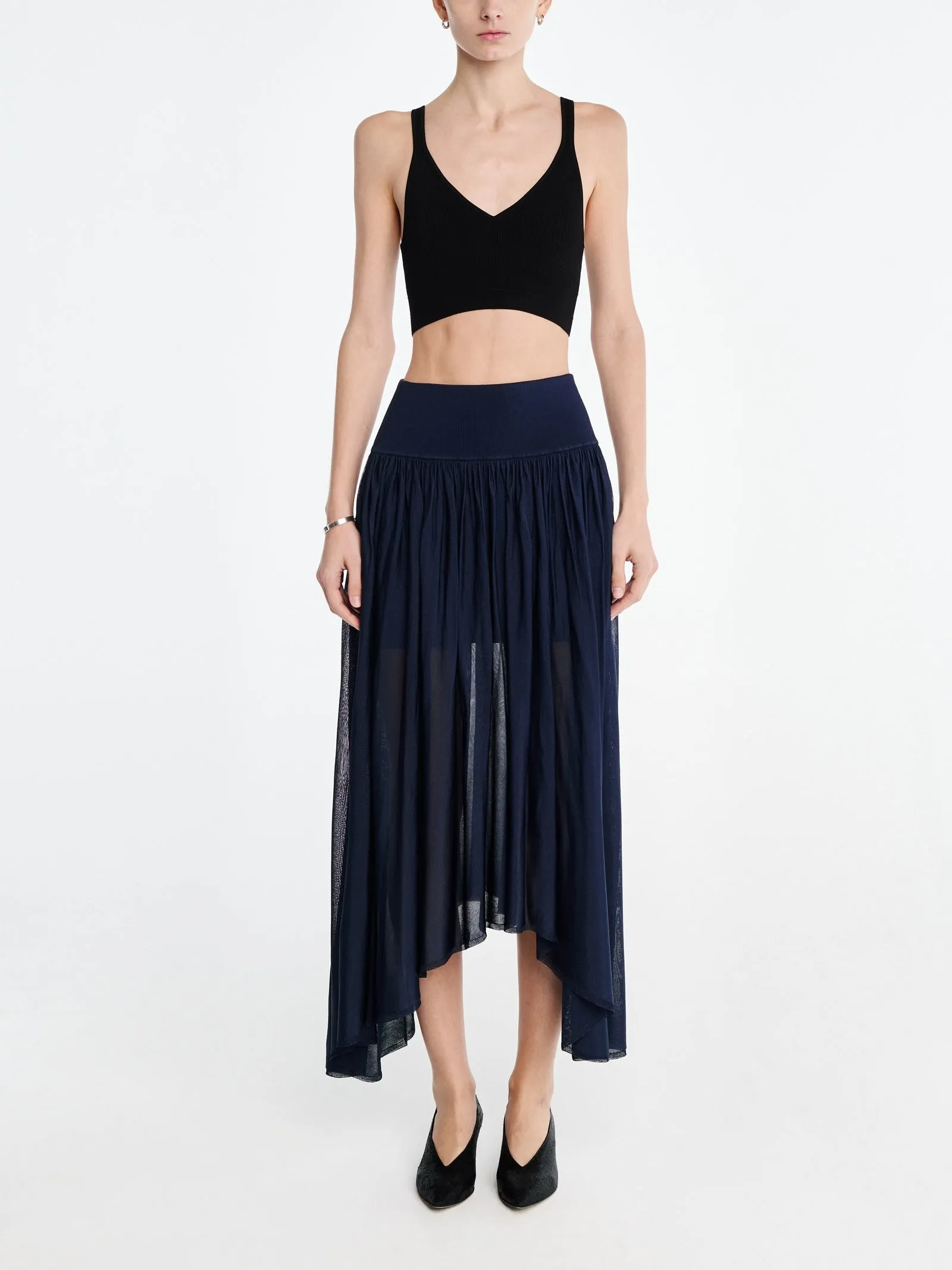 Wave Midi Skirt in Navy Blue sold by MARIA McMANUS product image thumbnail 2