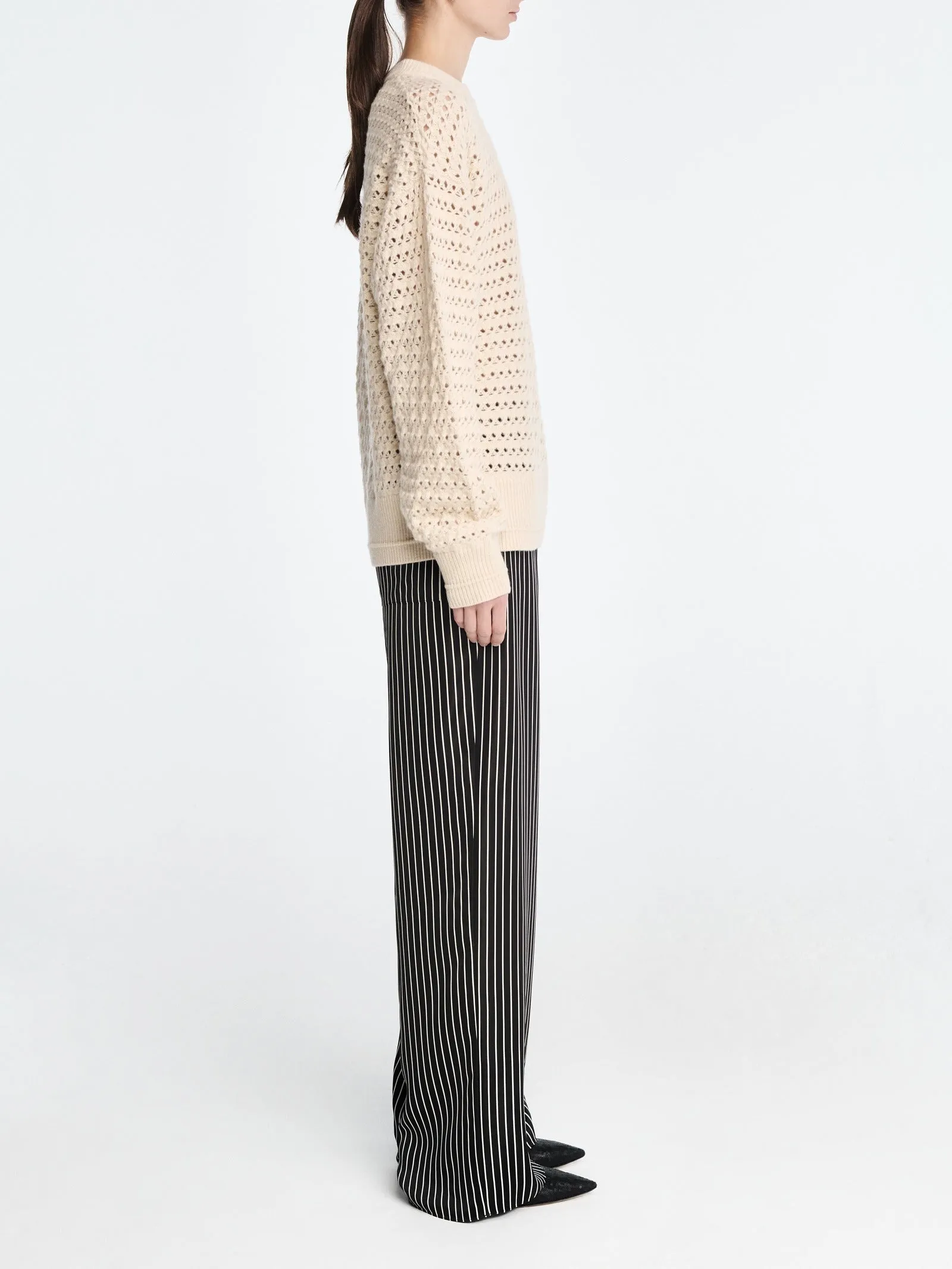 Irish Crochet Crew in Ivory sold by MARIA McMANUS product image thumbnail 3