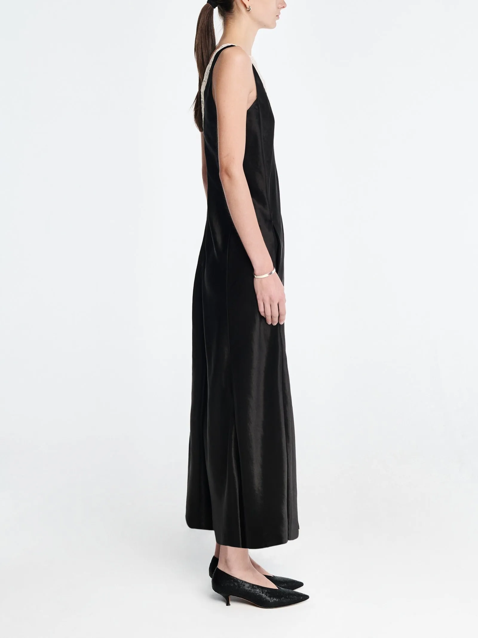 Lace V-Neck Dress in Black sold by MARIA McMANUS product image thumbnail 5