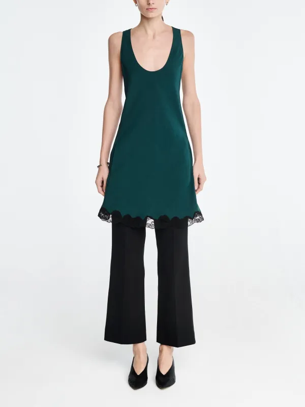 Scoop Bias Dress in Emerald made by MARIA McMANUS