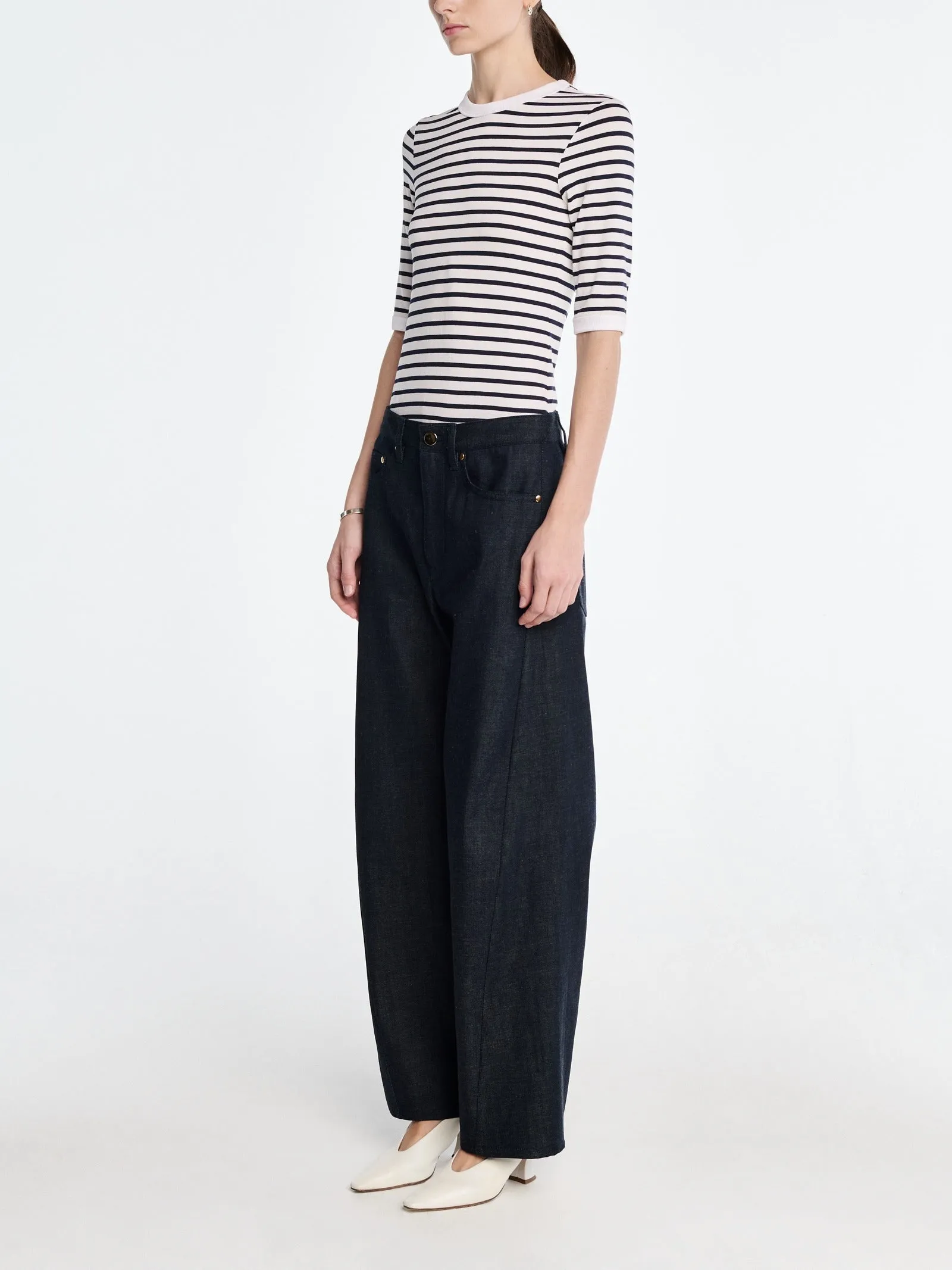 Crescent Leg Jean in Indigo sold by MARIA McMANUS product image thumbnail 4