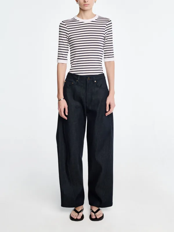 Crescent Leg Jean in Indigo made by MARIA McMANUS