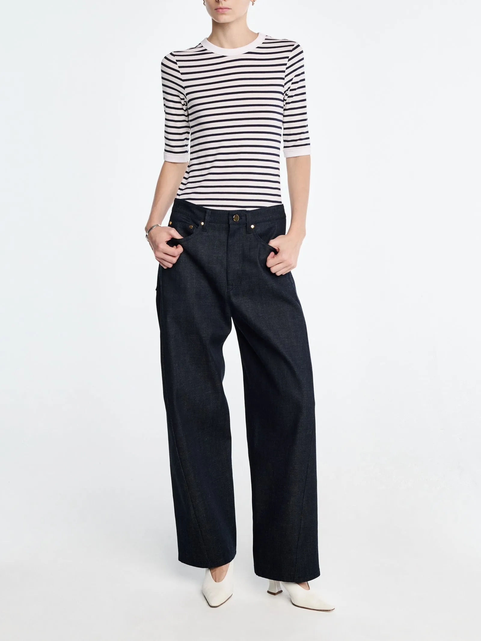Crescent Leg Jean in Indigo sold by MARIA McMANUS product image thumbnail 5