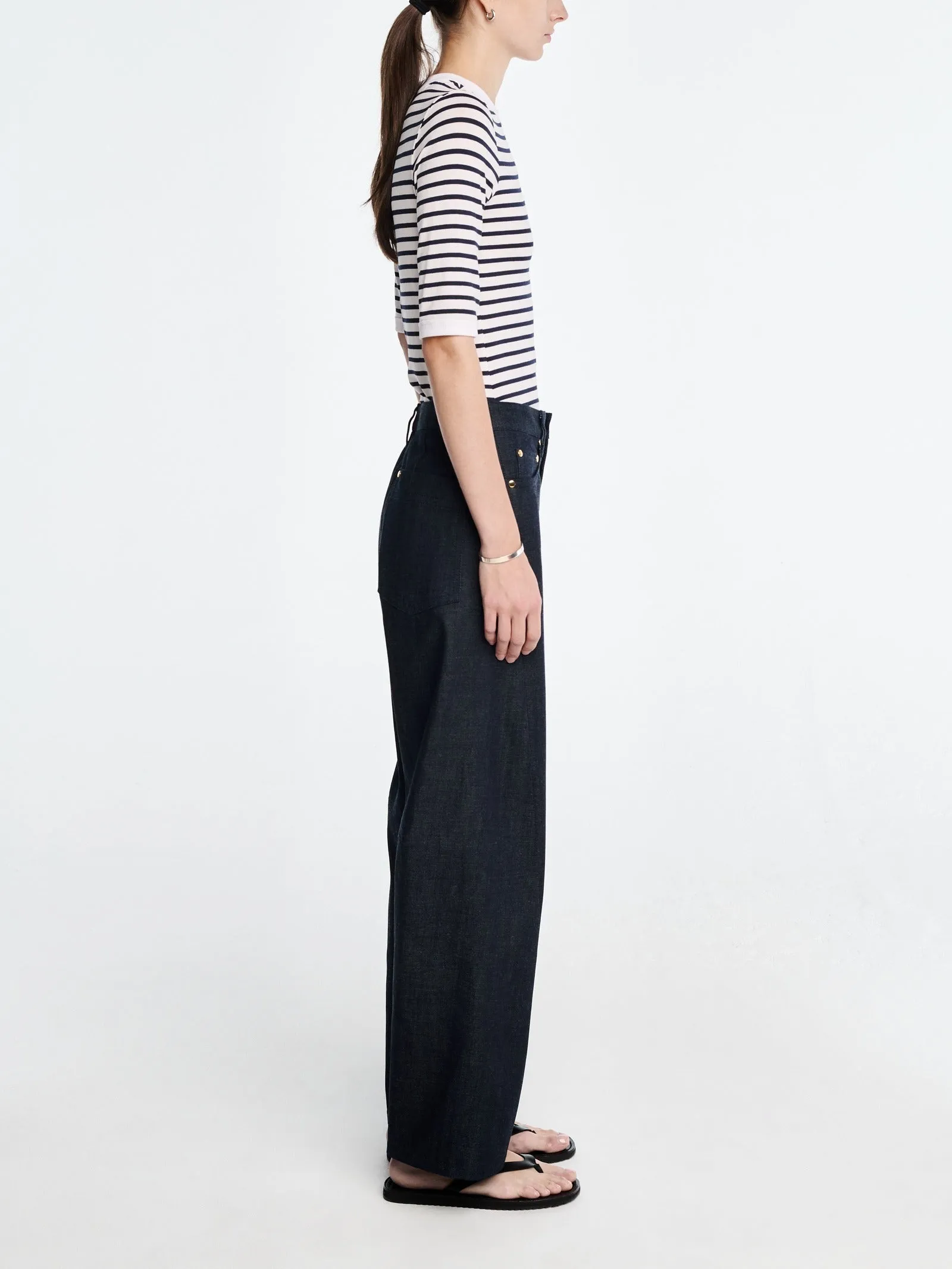 Crescent Leg Jean in Indigo sold by MARIA McMANUS product image thumbnail 2