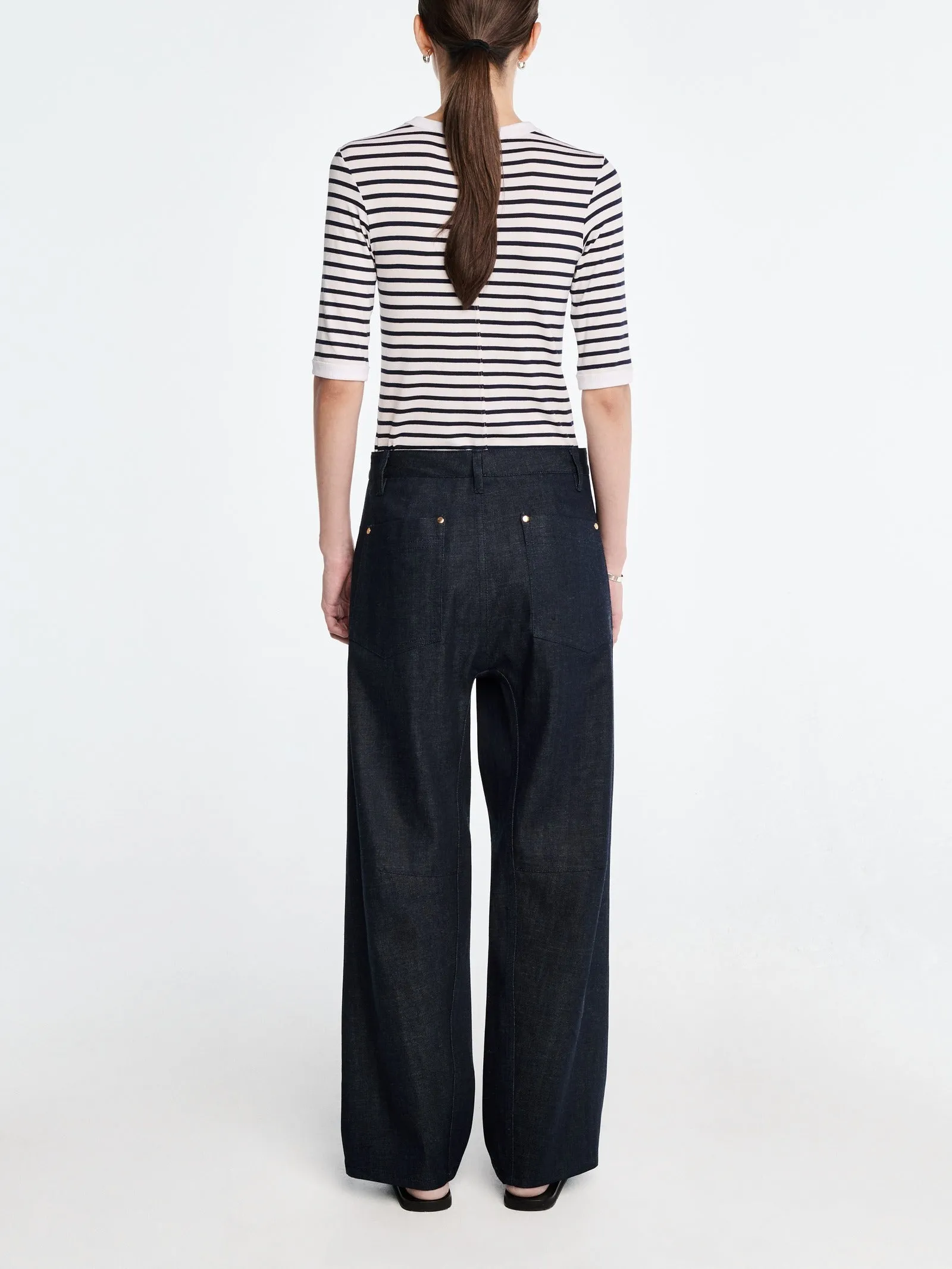 Crescent Leg Jean in Indigo sold by MARIA McMANUS product image thumbnail 3