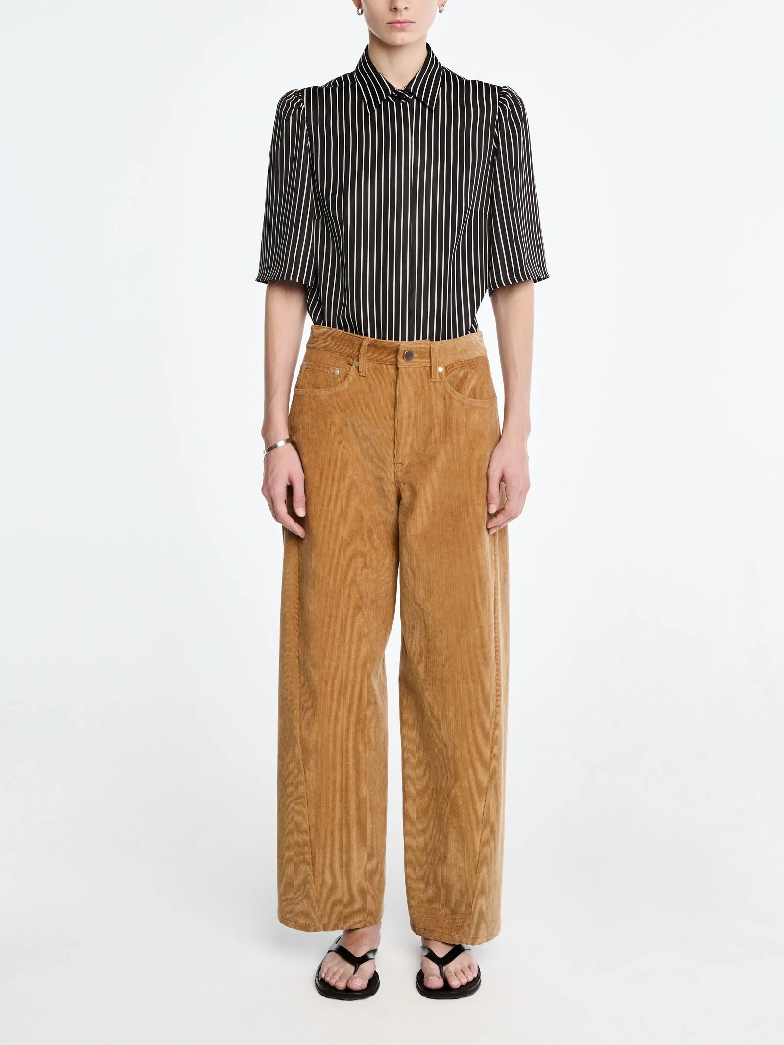 Crescent Leg Jean in Caramel sold by MARIA McMANUS