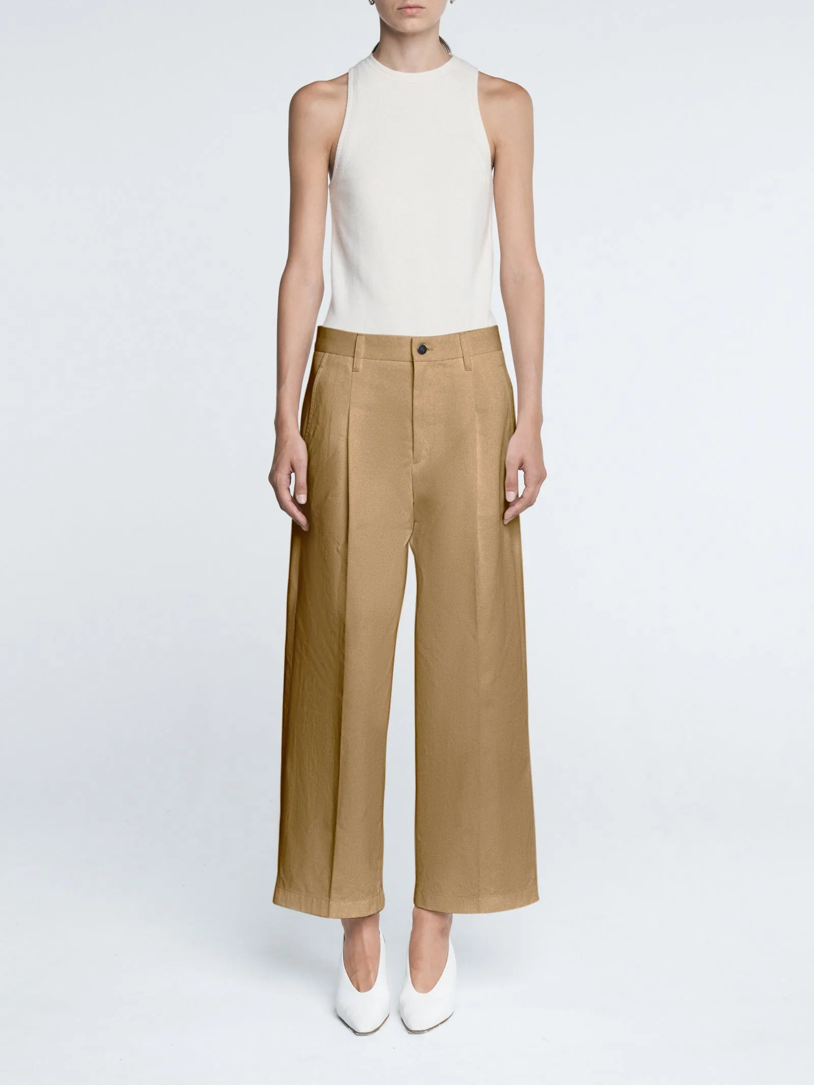 Pleat Front Trouser in Camel sold by MARIA McMANUS product image thumbnail 5