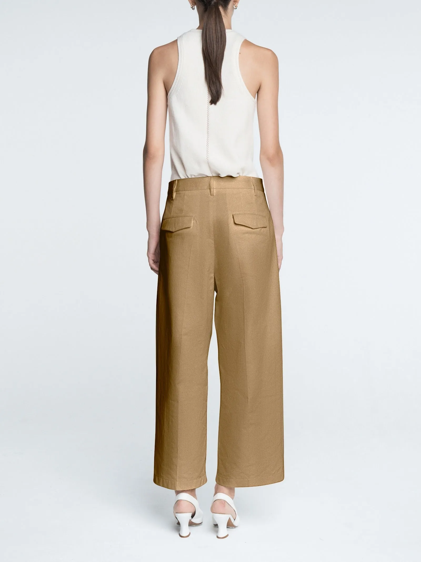 Pleat Front Trouser in Camel sold by MARIA McMANUS product image thumbnail 2