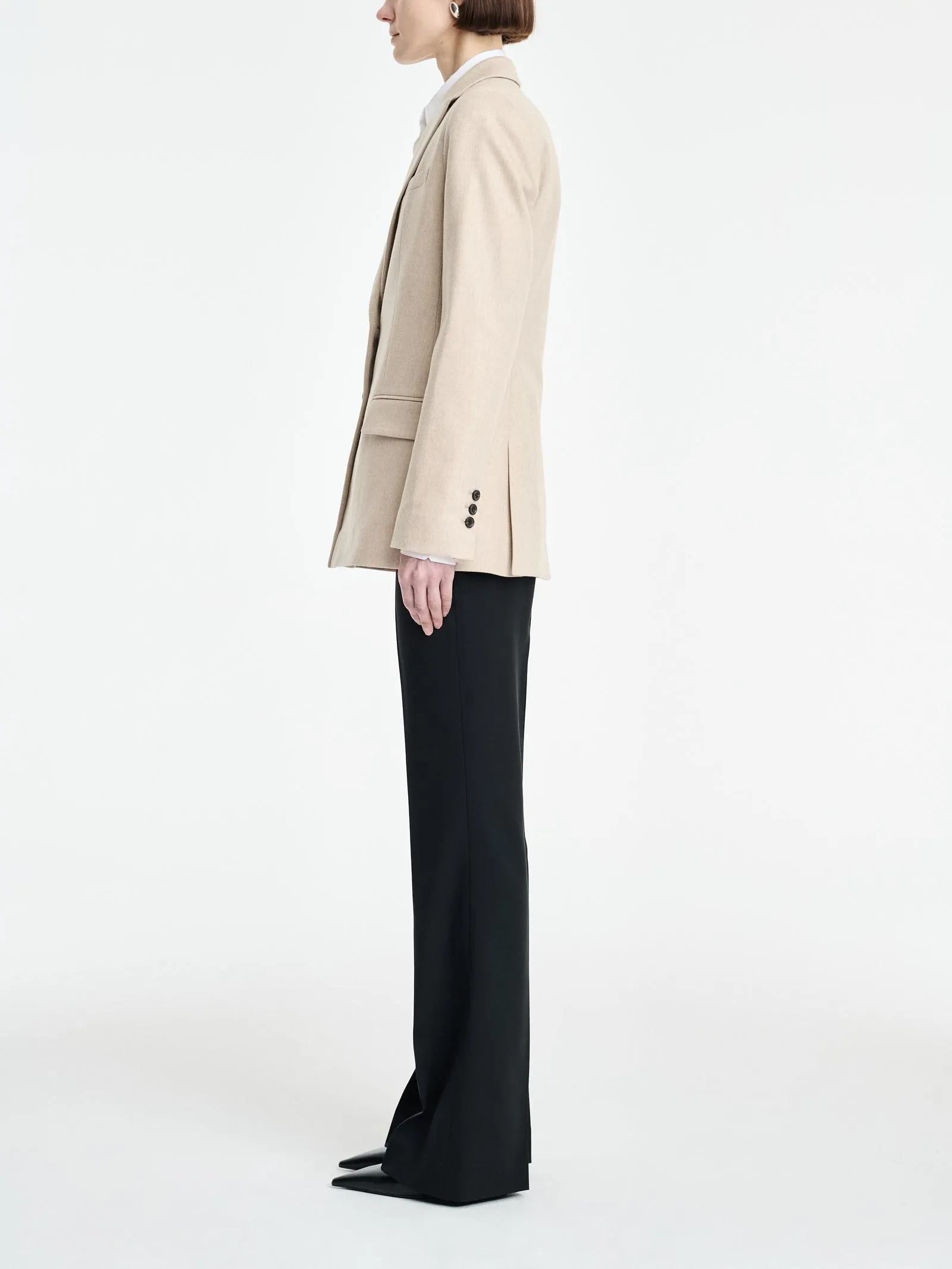 Single Breasted Blazer in Oatmeal sold by MARIA McMANUS product image thumbnail 4