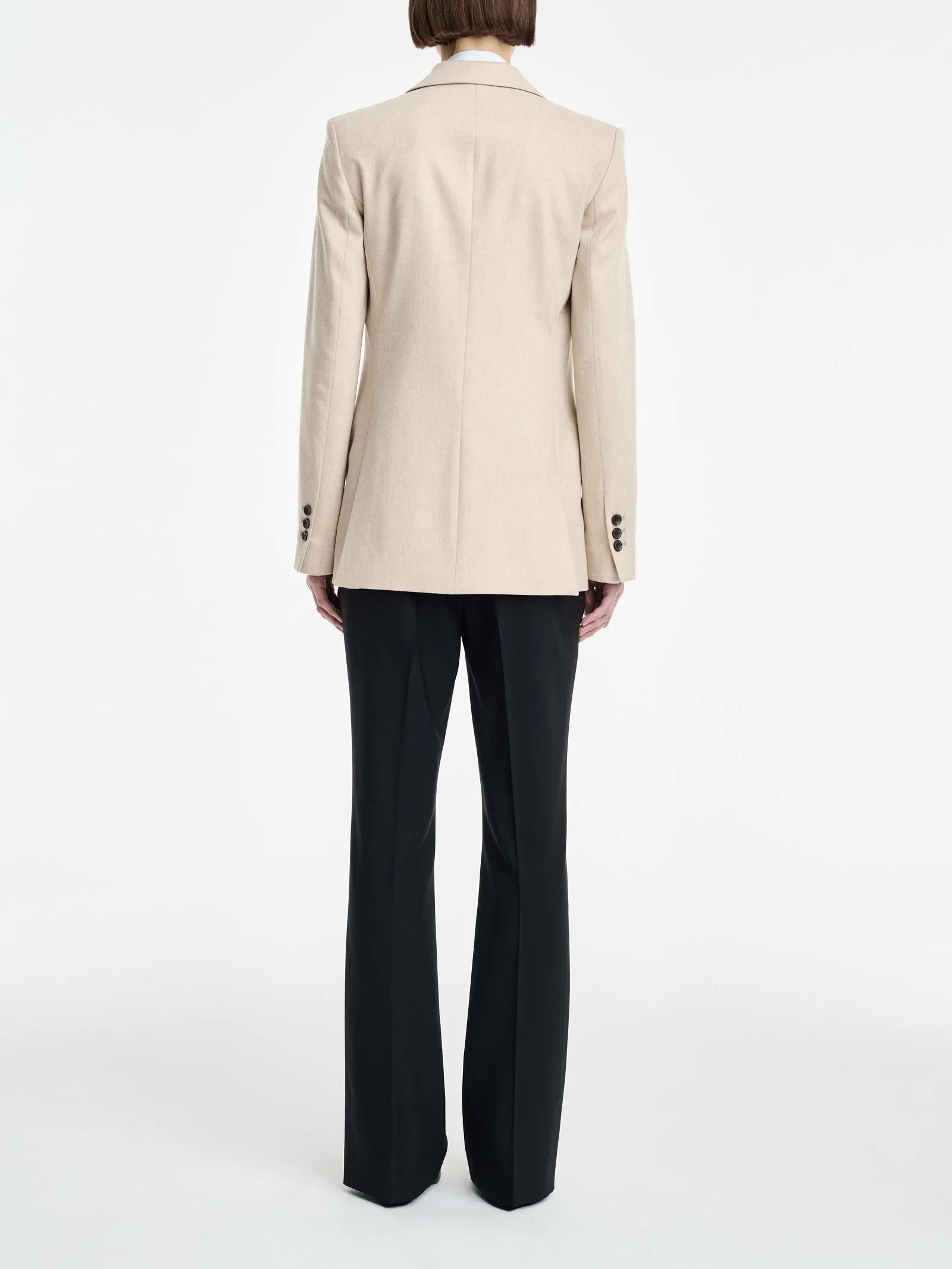 Single Breasted Blazer in Oatmeal sold by MARIA McMANUS product image thumbnail 3