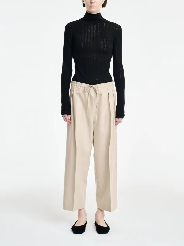 Drawstring Trouser in Oatmeal made by MARIA McMANUS