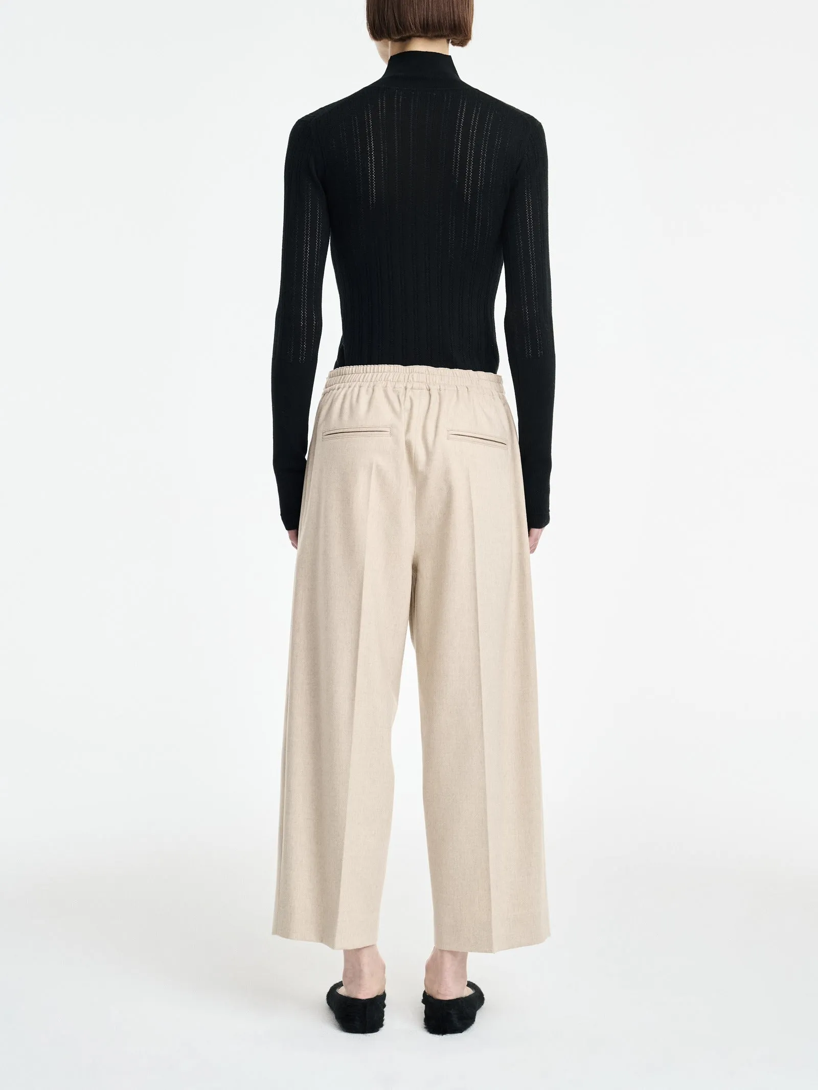 Drawstring Trouser in Oatmeal sold by MARIA McMANUS product image thumbnail 4