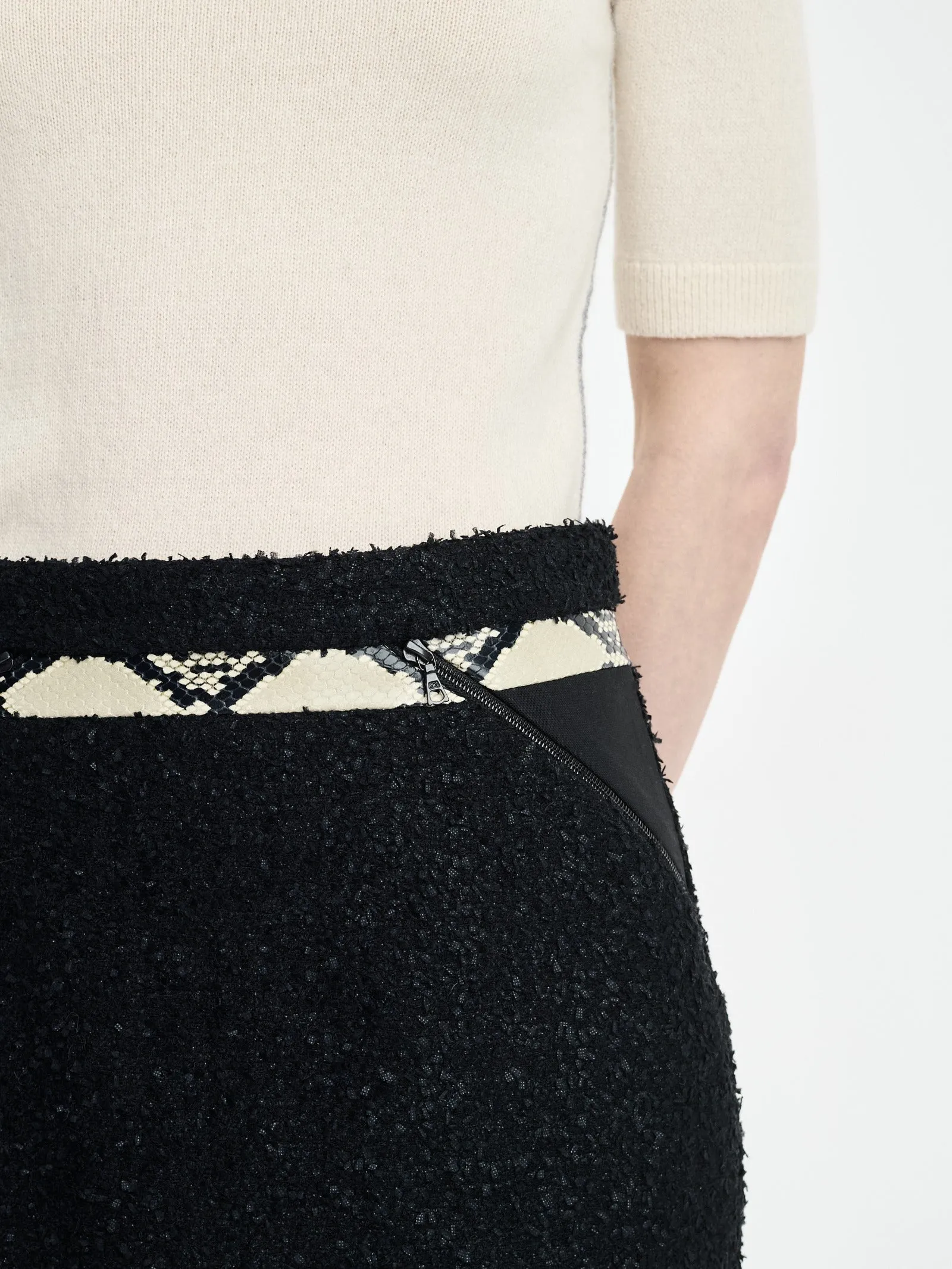 Blocked Pencil Skirt in Black sold by MARIA McMANUS