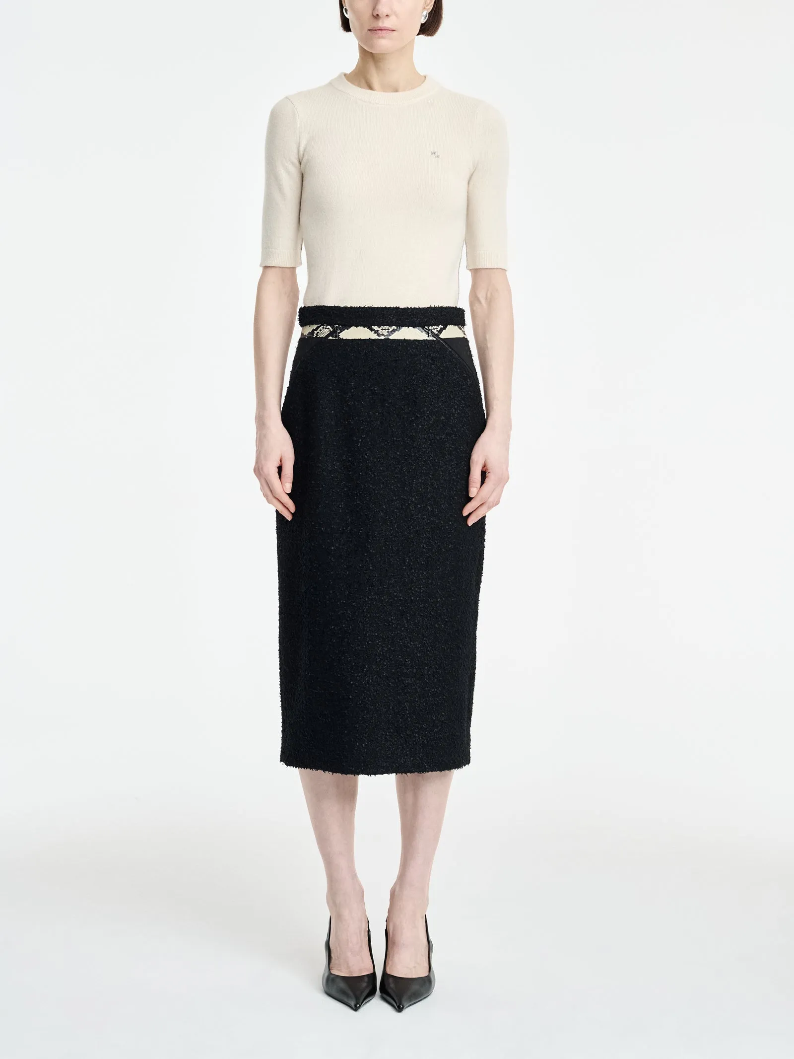 Blocked Pencil Skirt in Black sold by MARIA McMANUS product image thumbnail 2