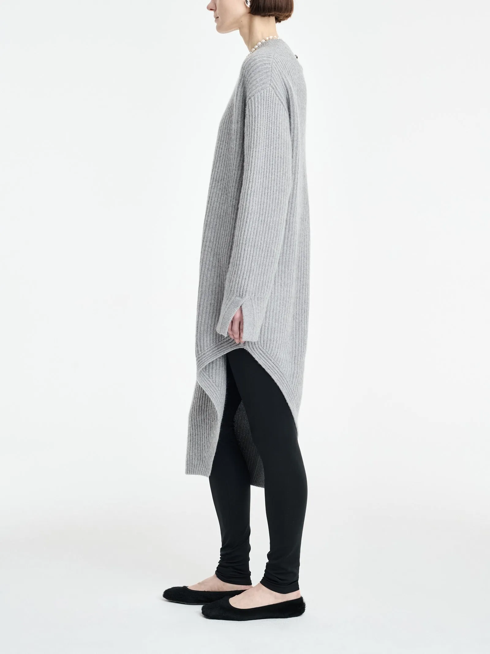 Fisherman Rib Dress in Heather Grey sold by MARIA McMANUS product image thumbnail 4