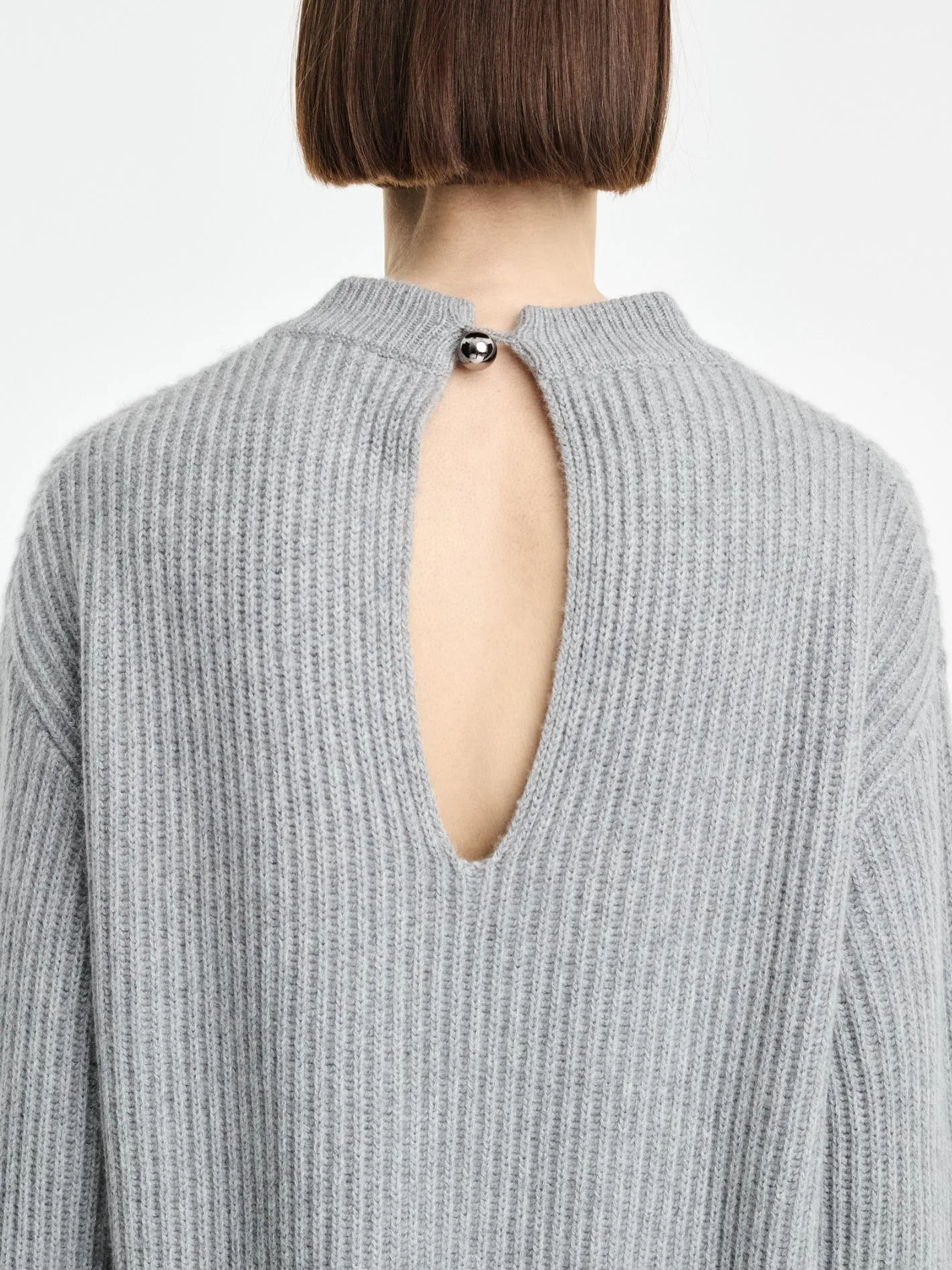 Fisherman Rib Dress in Heather Grey sold by MARIA McMANUS product image thumbnail 3
