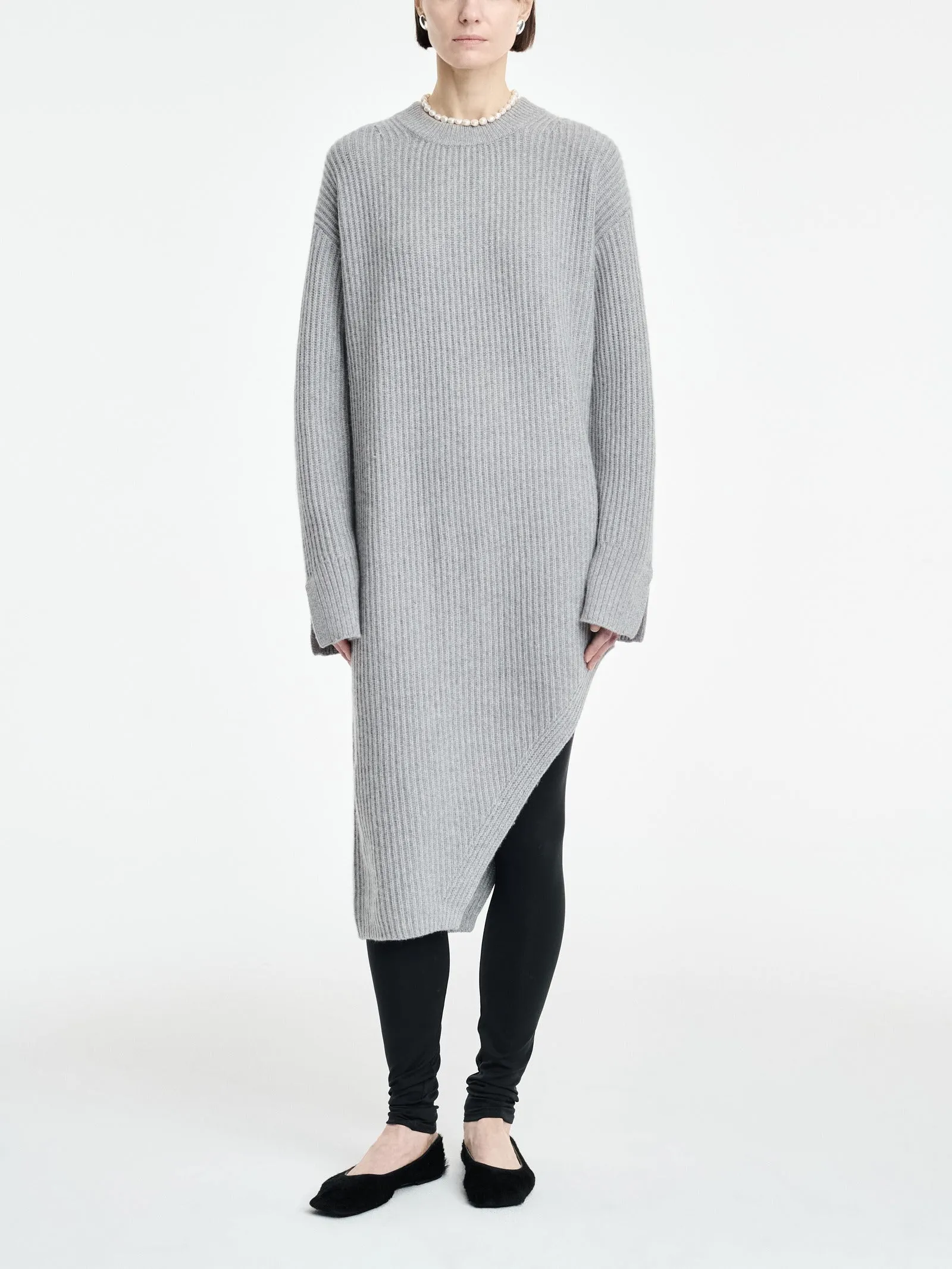 Fisherman Rib Dress in Heather Grey sold by MARIA McMANUS