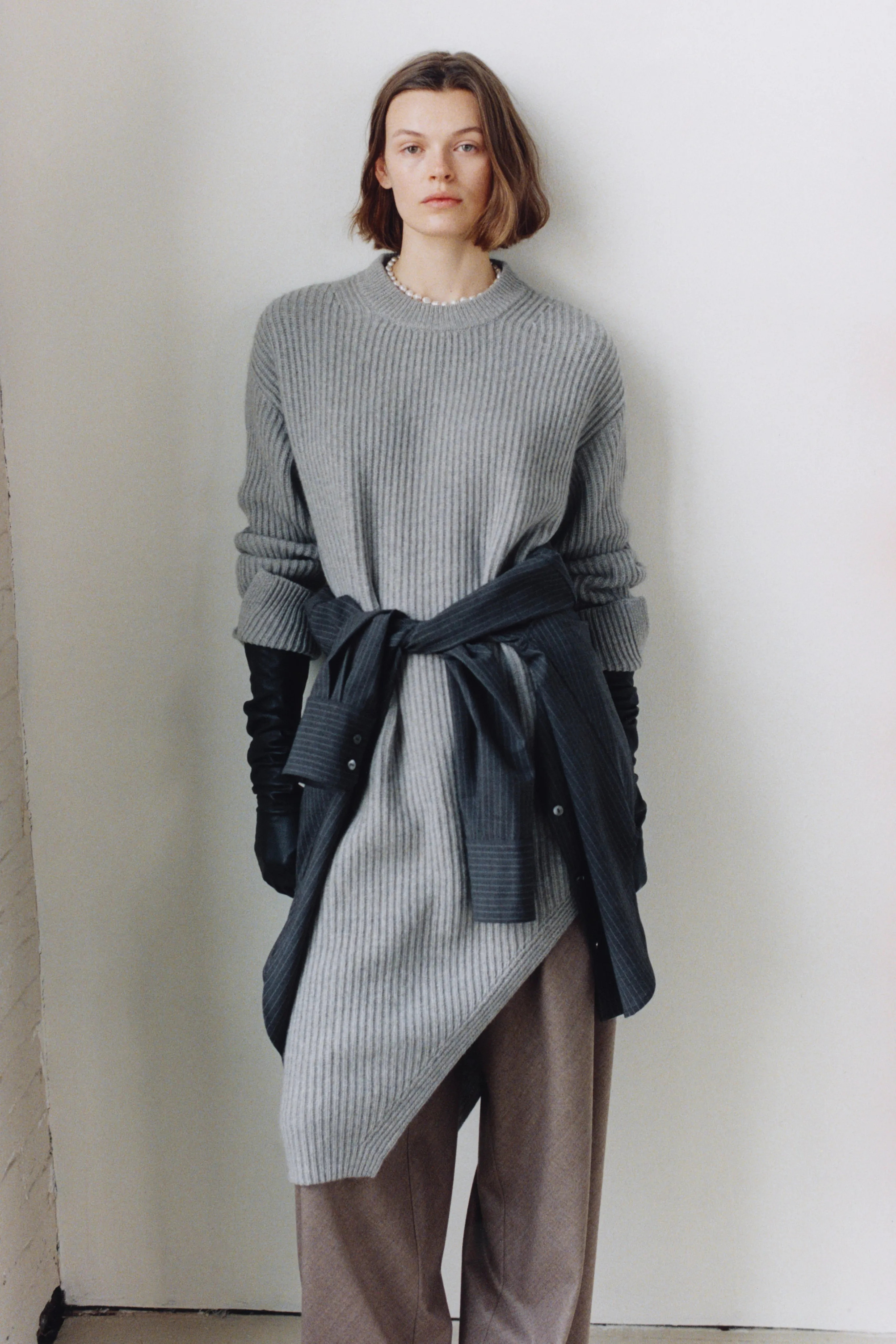 Fisherman Rib Dress in Heather Grey sold by MARIA McMANUS product image thumbnail 2