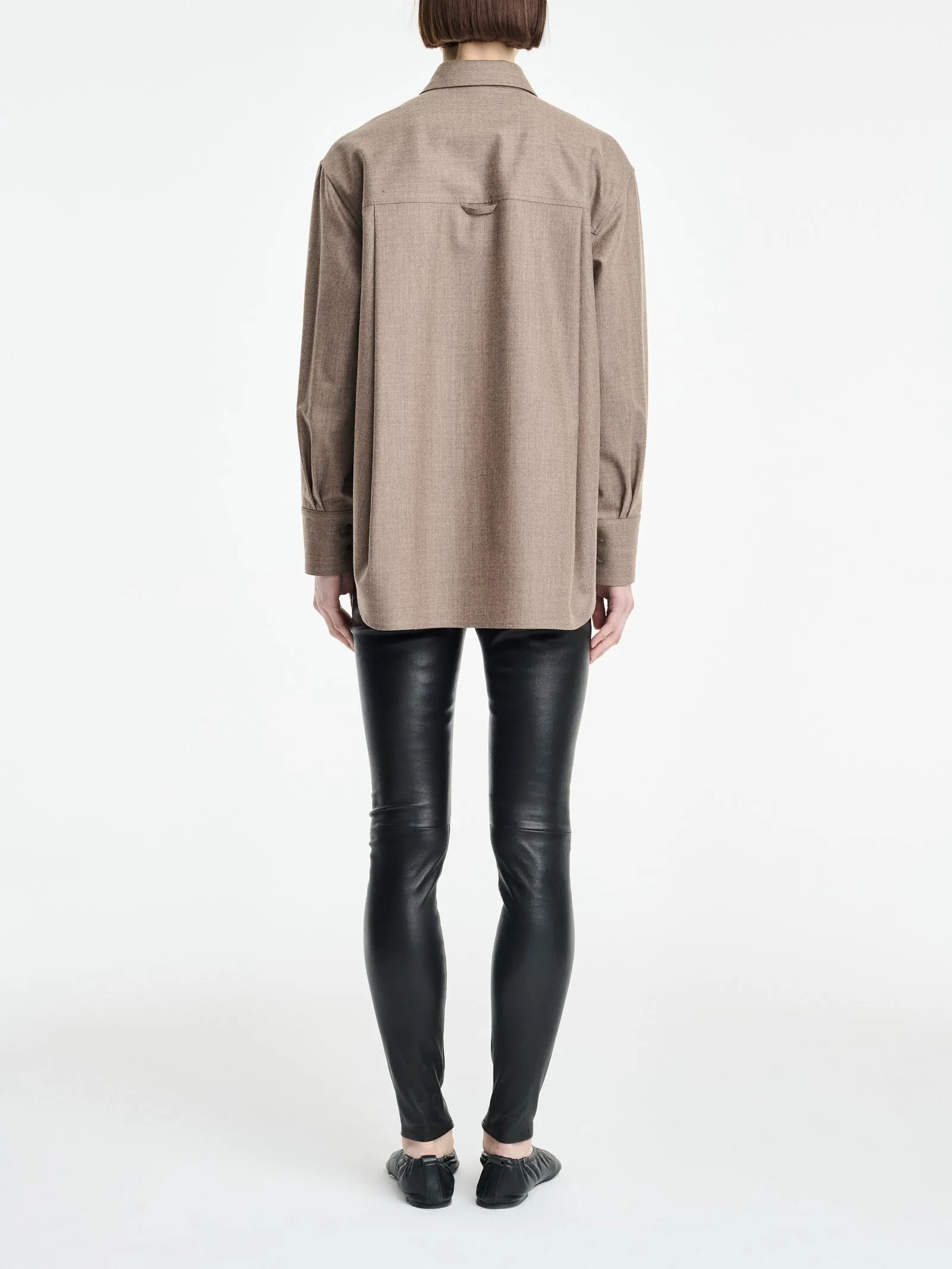 Covered Placket Tunic Shirt in Stone sold by MARIA McMANUS product image thumbnail 4