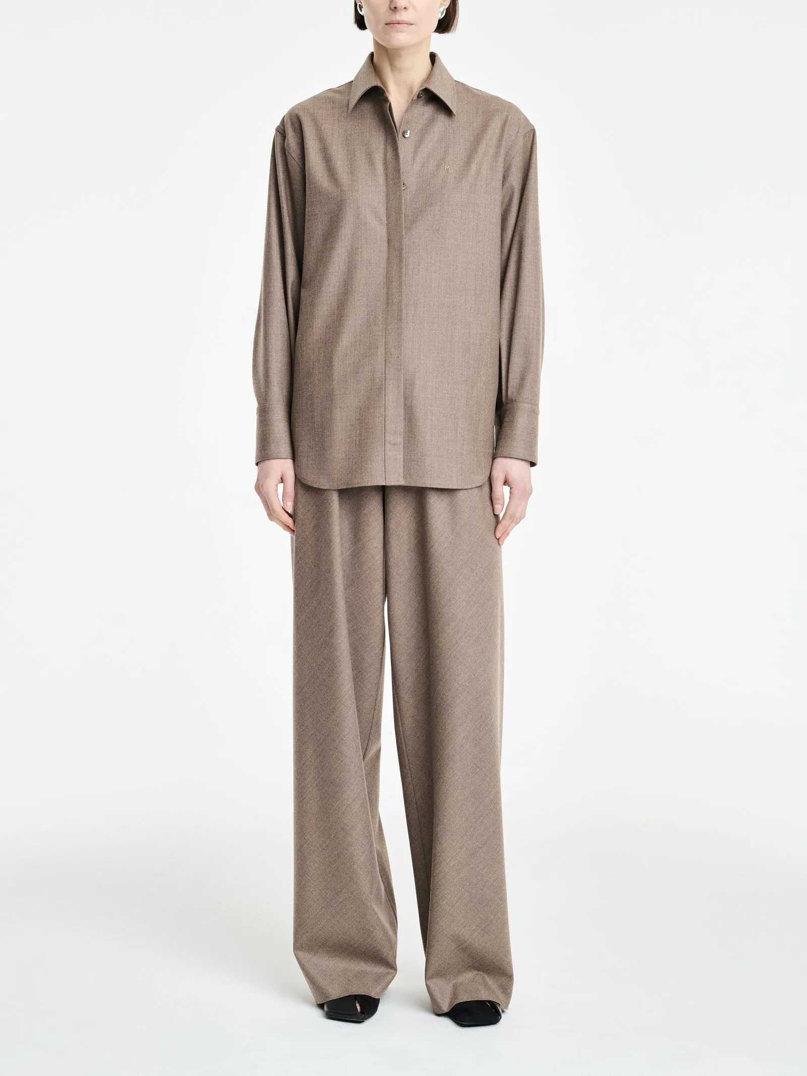 Covered Placket Tunic Shirt in Stone sold by MARIA McMANUS product image thumbnail 2