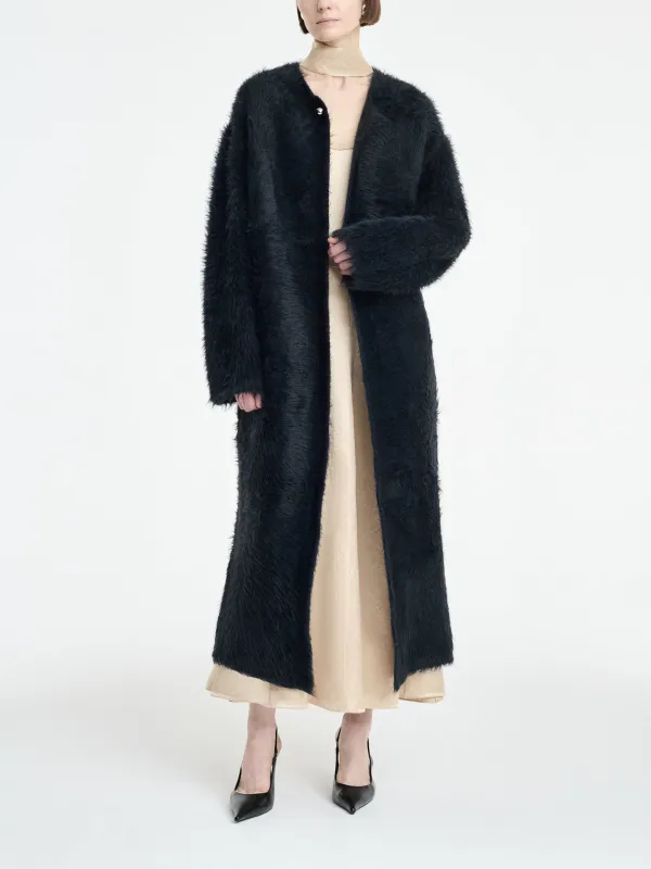 Reversible Car Coat in Midnight made by MARIA McMANUS