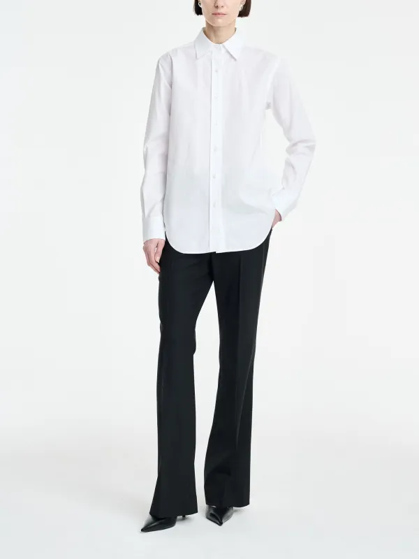 Mid Rise Boot Cut Trouser in Black made by MARIA McMANUS