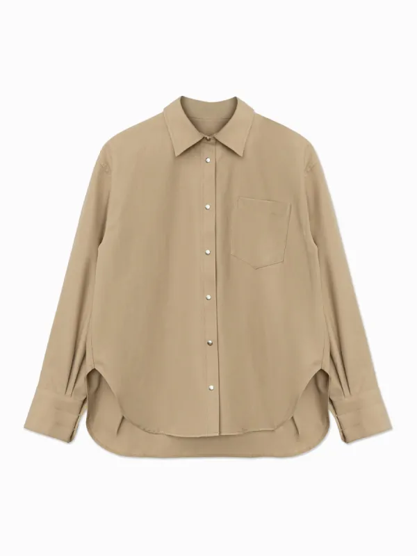 Snap Shirt in Khaki sold by MARIA McMANUS