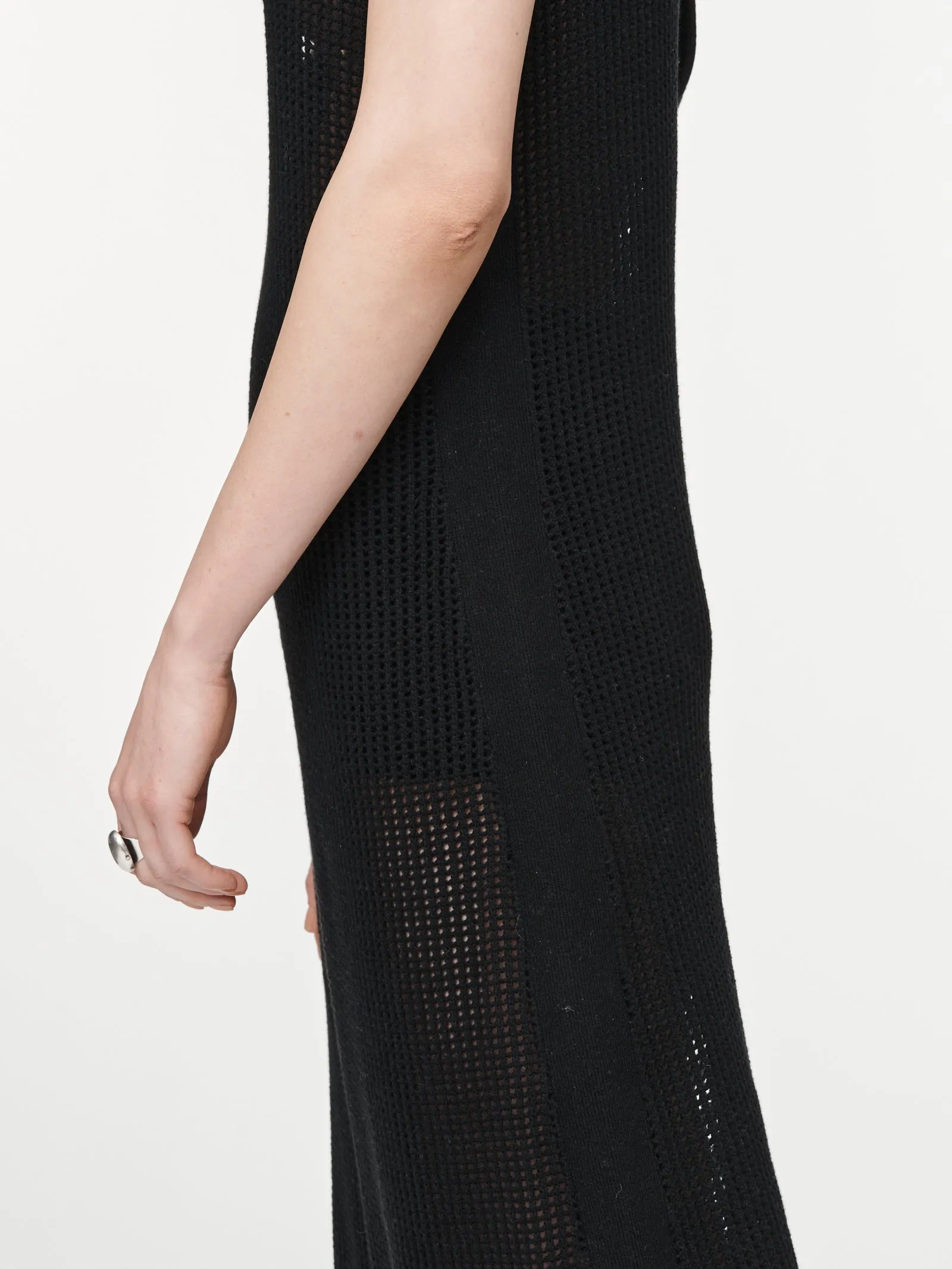 Mesh V-Neck Dress in Black sold by MARIA McMANUS product image thumbnail 4