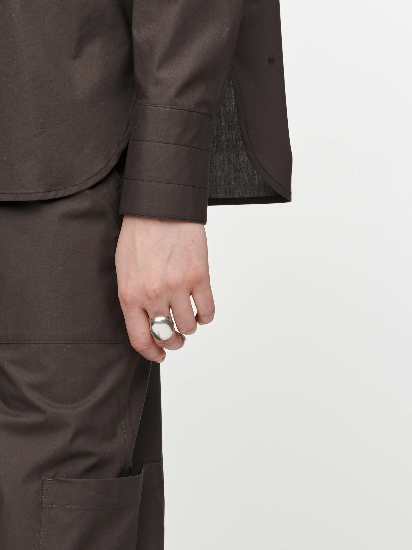 Oversized Shirt in Chocolate sold by MARIA McMANUS product image thumbnail 4