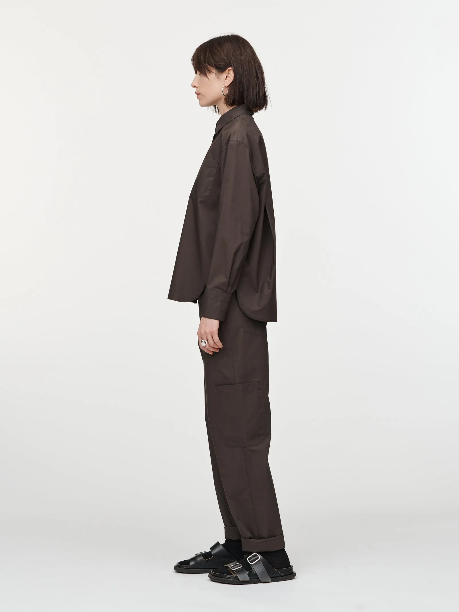 Oversized Shirt in Chocolate sold by MARIA McMANUS product image thumbnail 2