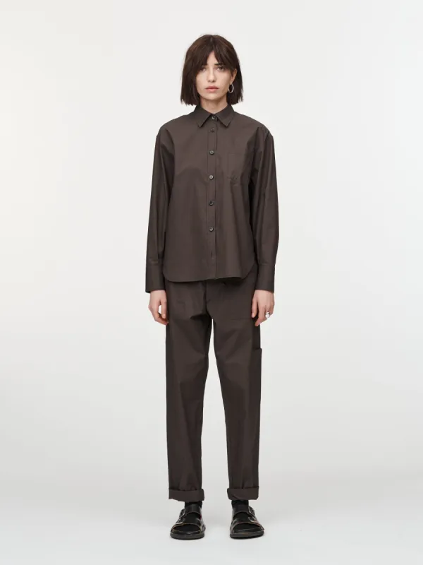 Oversized Shirt in Chocolate sold by MARIA McMANUS