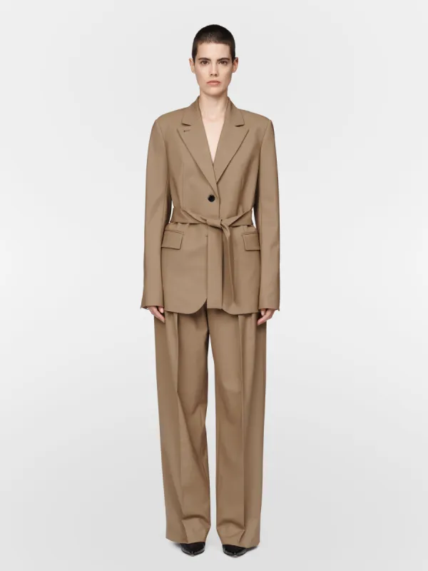 Belted Blazer in Toffee sold by MARIA McMANUS