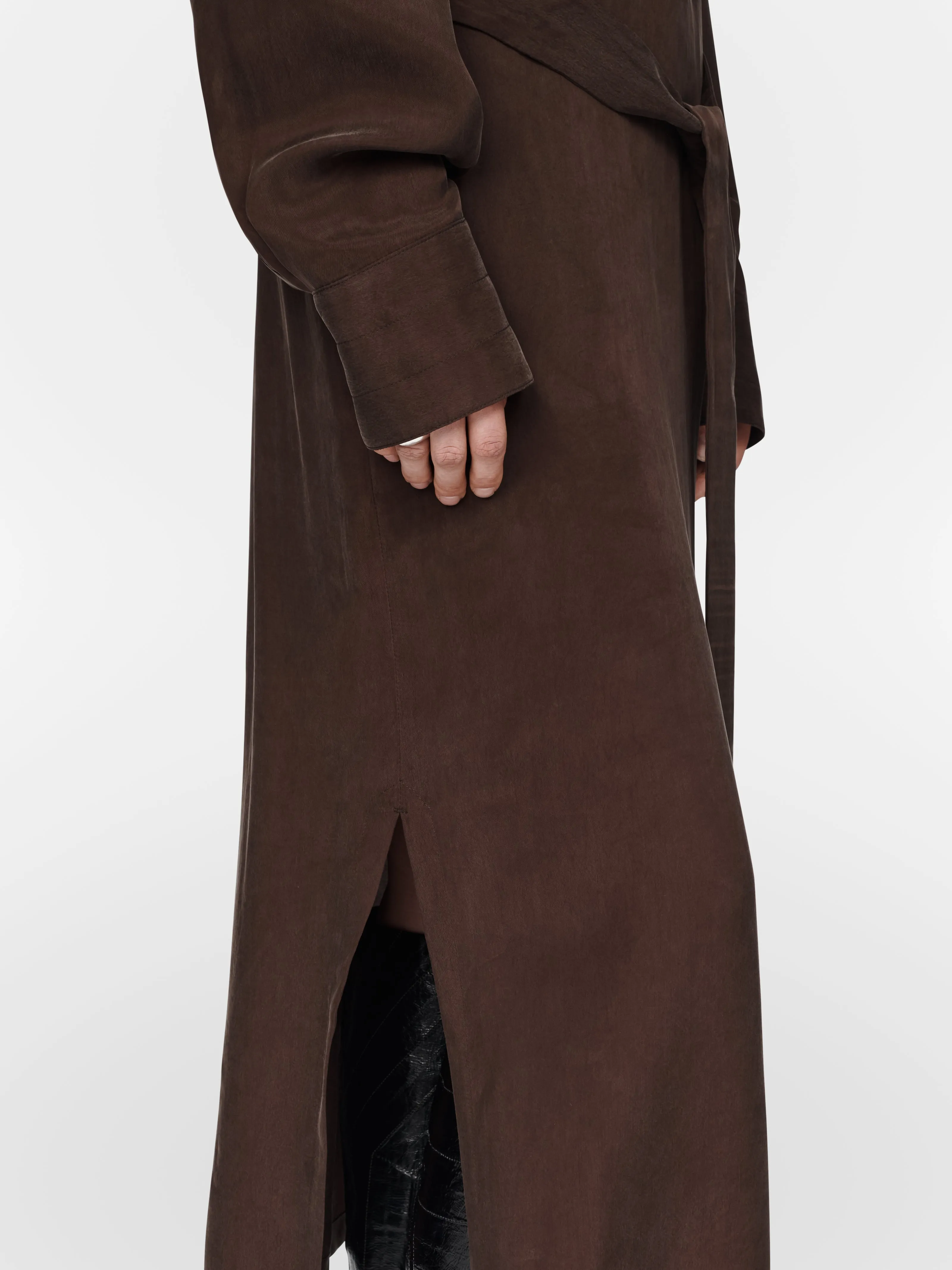 Belted Dress in Chocolate sold by MARIA McMANUS product image thumbnail 4