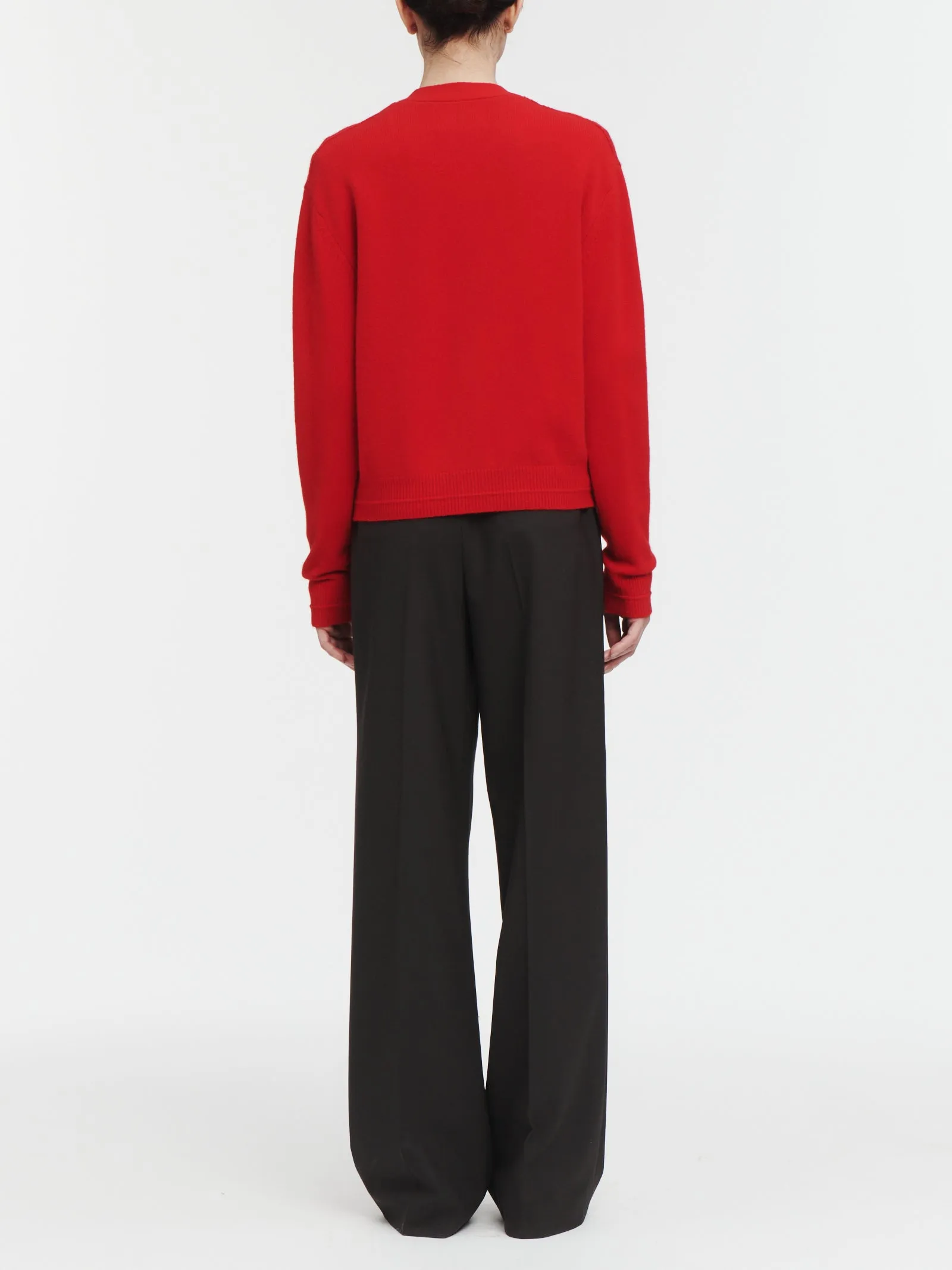 Classic V Cardigan in Red Lacquer sold by MARIA McMANUS product image thumbnail 4