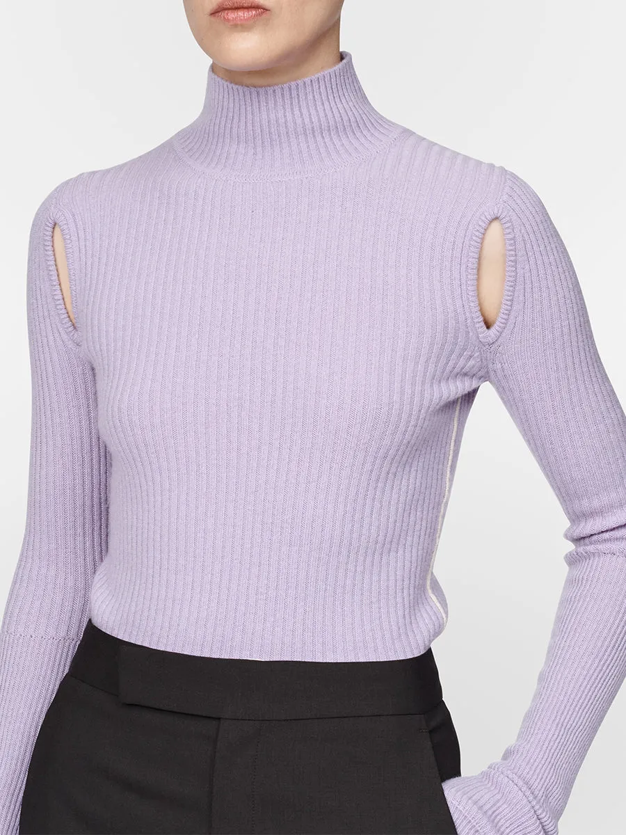 Ribbed Turtleneck in Lilac sold by MARIA McMANUS product image thumbnail 2