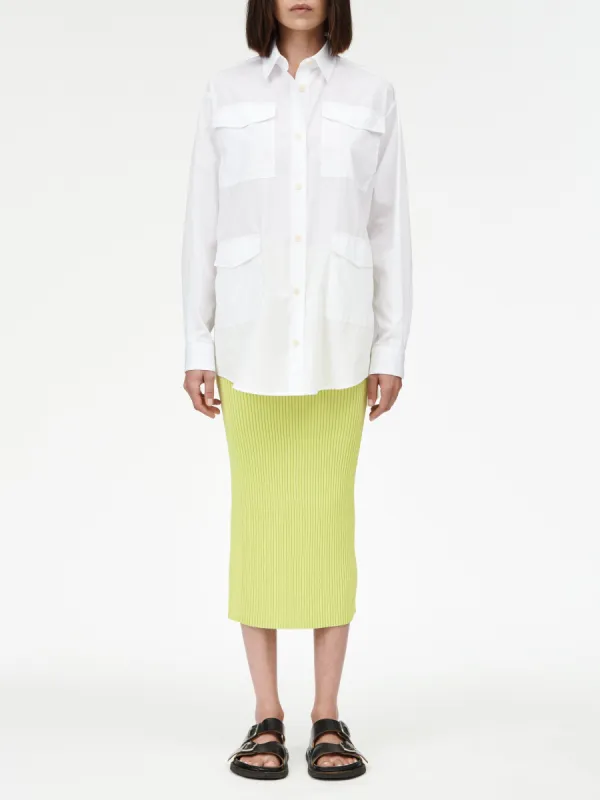 Cargo Pocket Shirt in White sold by MARIA McMANUS