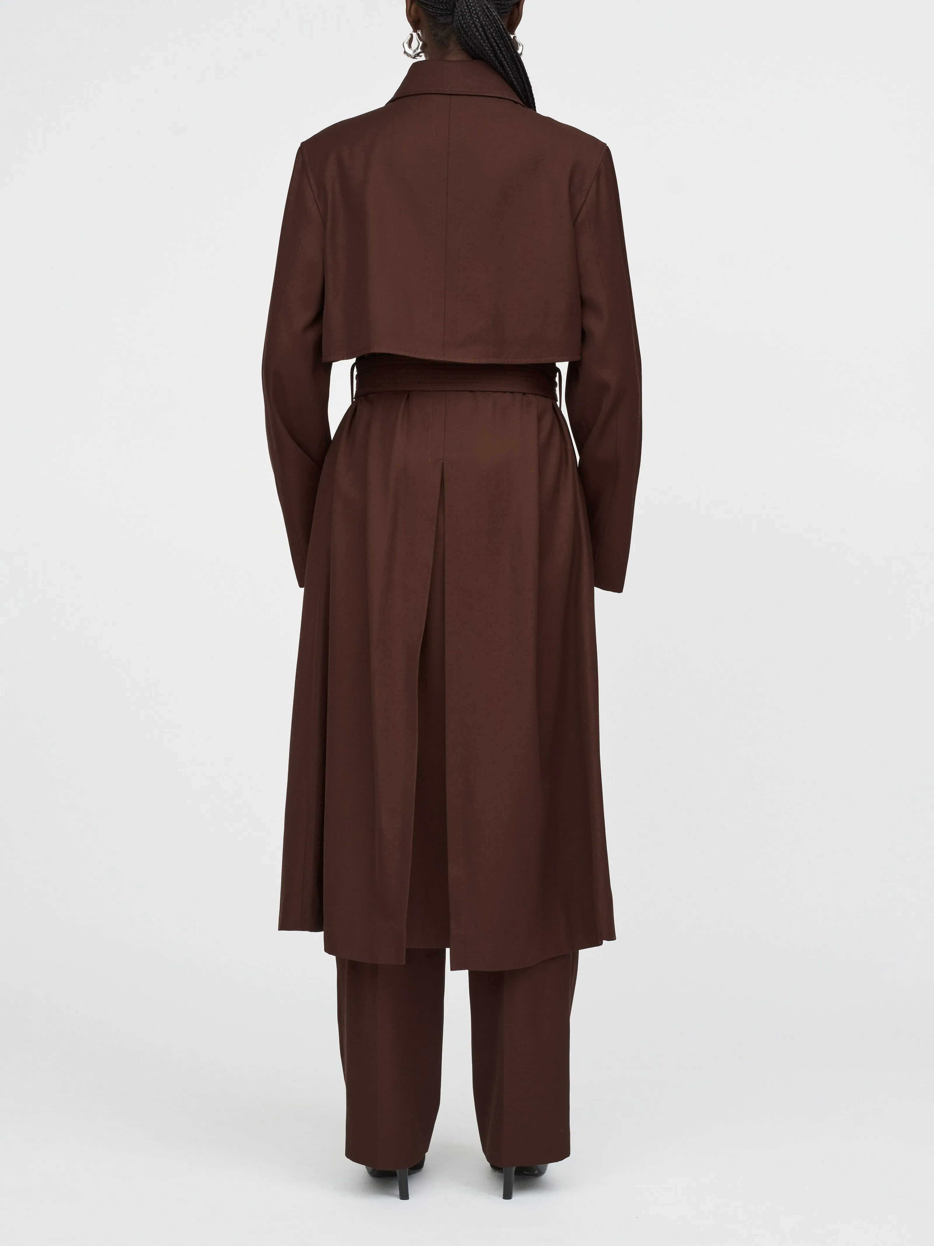 Rain Guard Trench Coat in Bitter Chocolate sold by MARIA McMANUS product image thumbnail 5