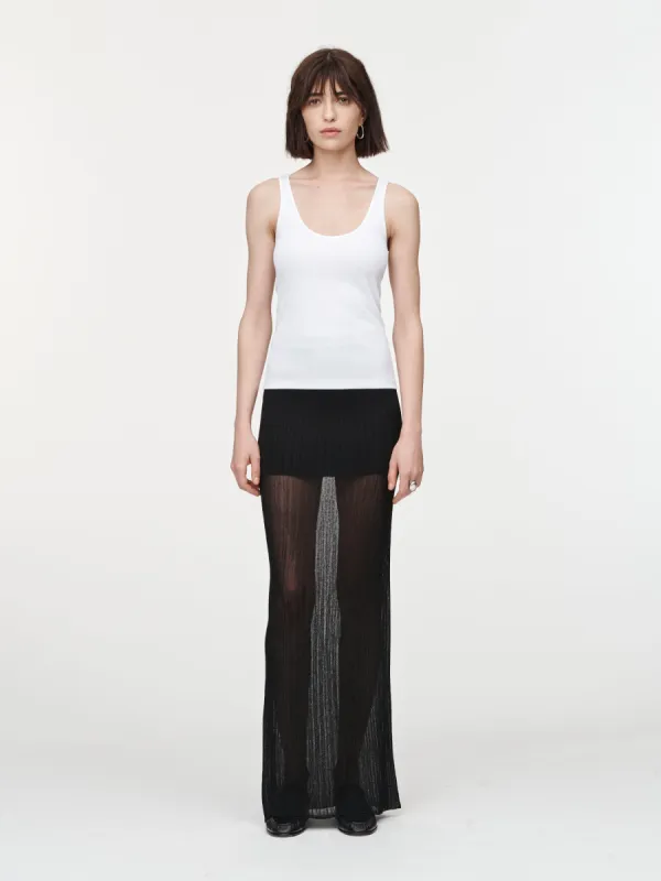 Ribbed Tank Top in White sold by MARIA McMANUS