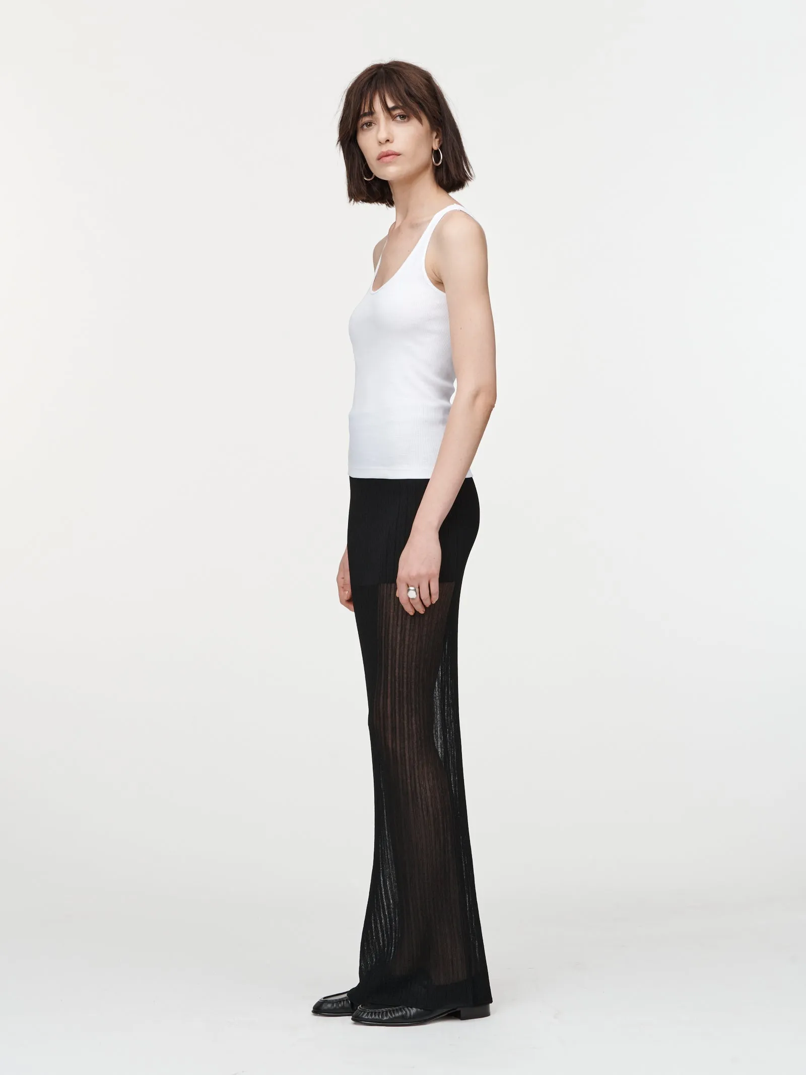 Ribbed Tank Top in White sold by MARIA McMANUS product image thumbnail 2