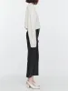 High Waisted Crop Leather Trouser in Black sold by MARIA McMANUS