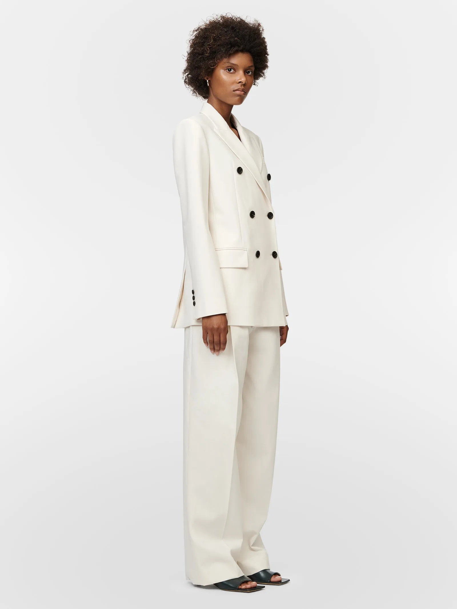 Double Breasted 6 Button Blazer in Ivory sold by MARIA McMANUS product image thumbnail 2