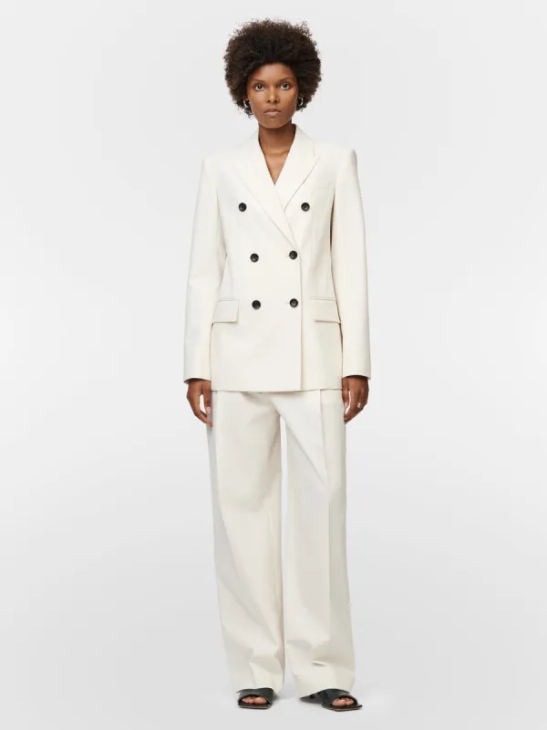 Double Breasted 6 Button Blazer in Ivory sold by MARIA McMANUS